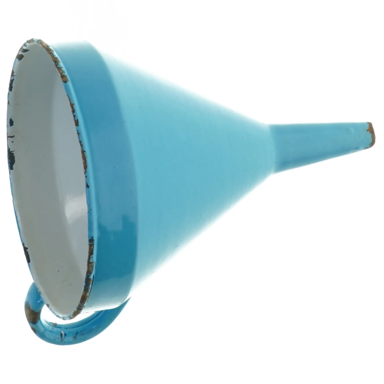 Emaljeret tragt (str. H 17 cm, ø. 12,5 cm)