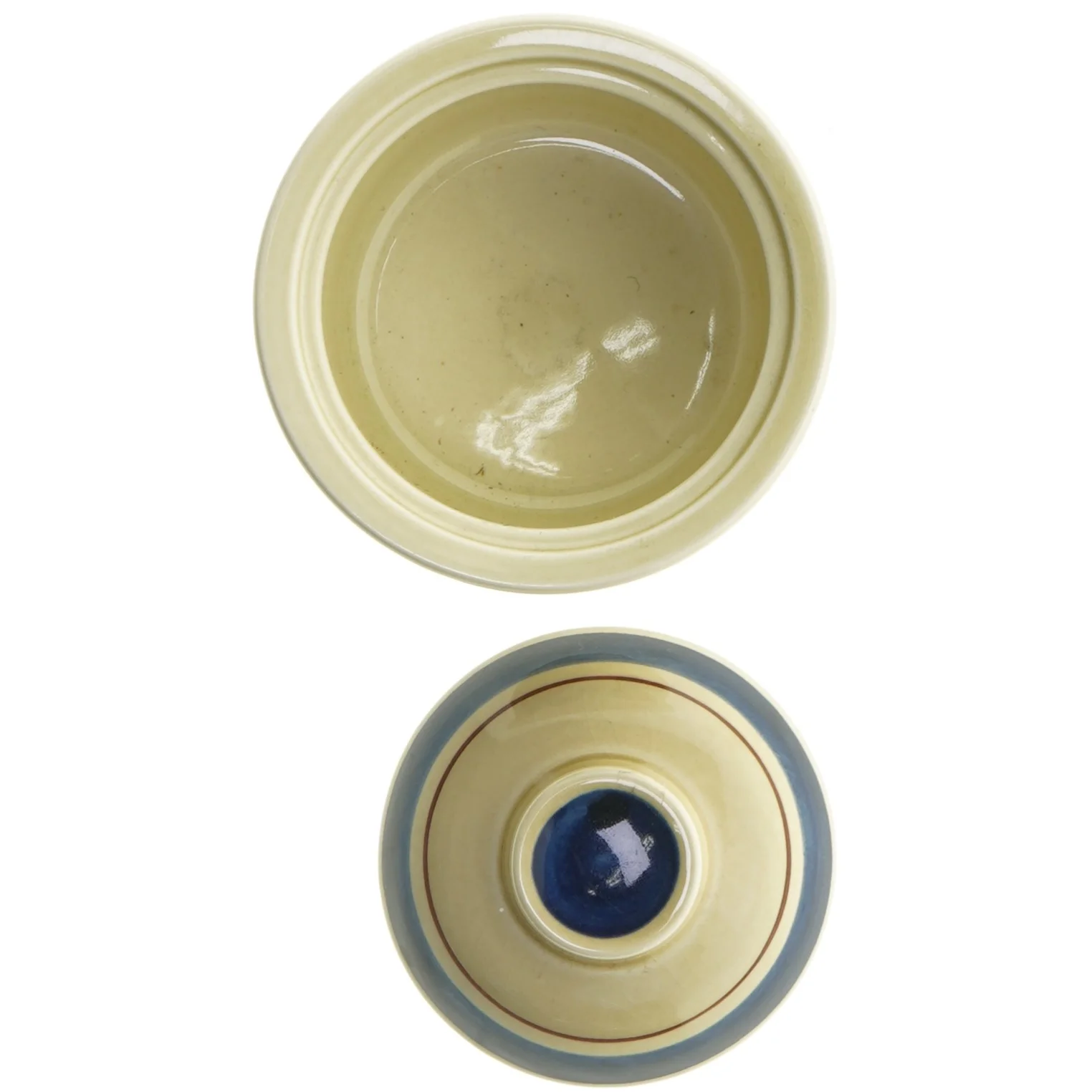 Porcelænskrukke med låg (str. 10 x 11 cm)