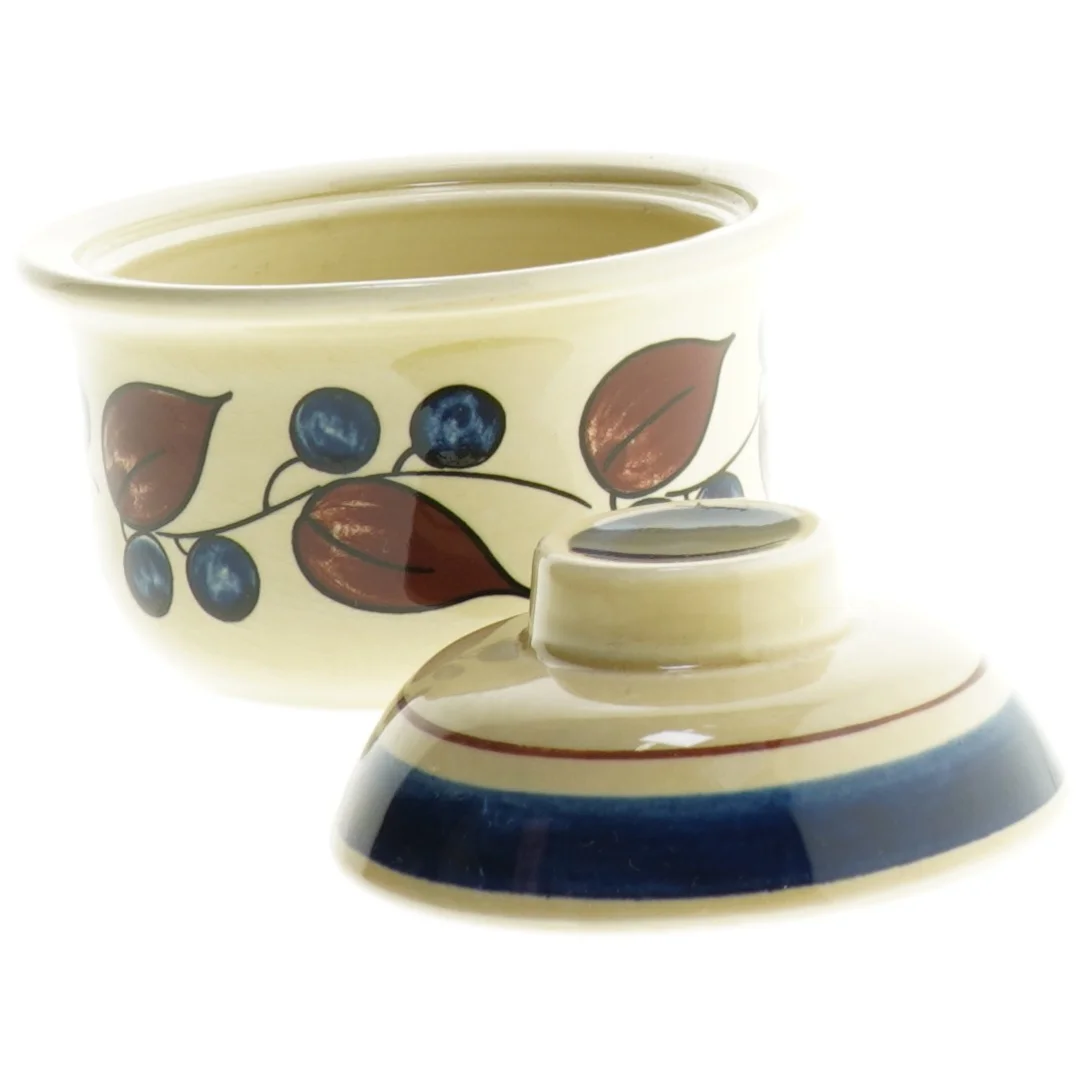 Porcelænskrukke med låg (str. 10 x 11 cm)