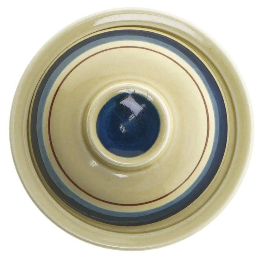 Porcelænskrukke med låg (str. 10 x 11 cm)