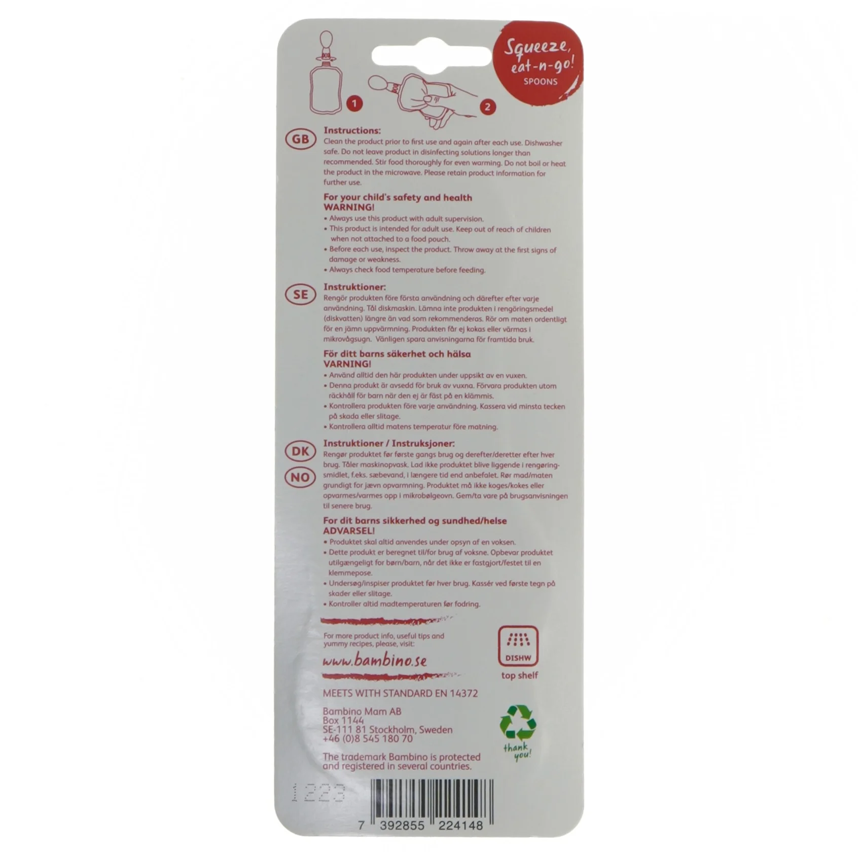 Bambino børneskeer fra Bambino (str. 6 måneder plus)