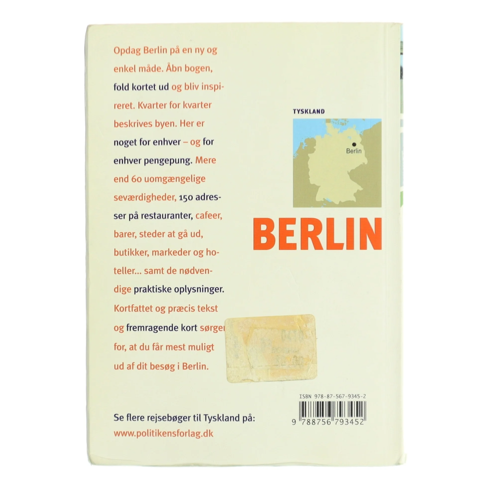 Politikens Kort og godt om Berlin af Jim Charmetant (Bog)