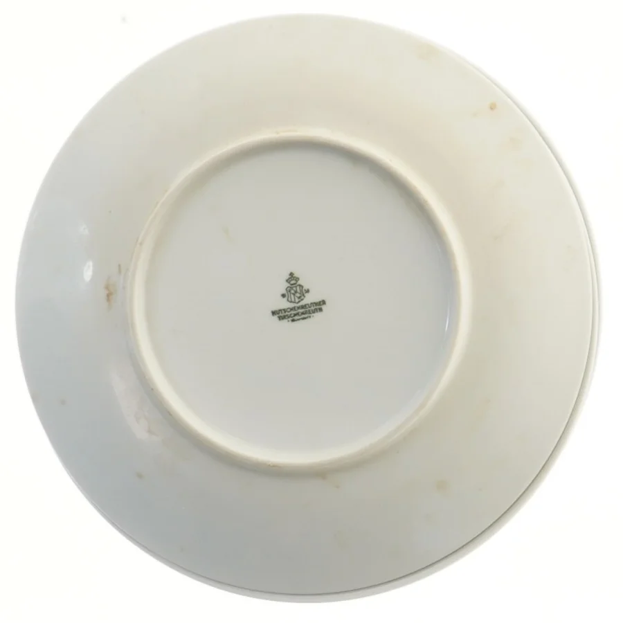 Blå dekorerede tallerkener (str. 4 stk Ø 17 cm)