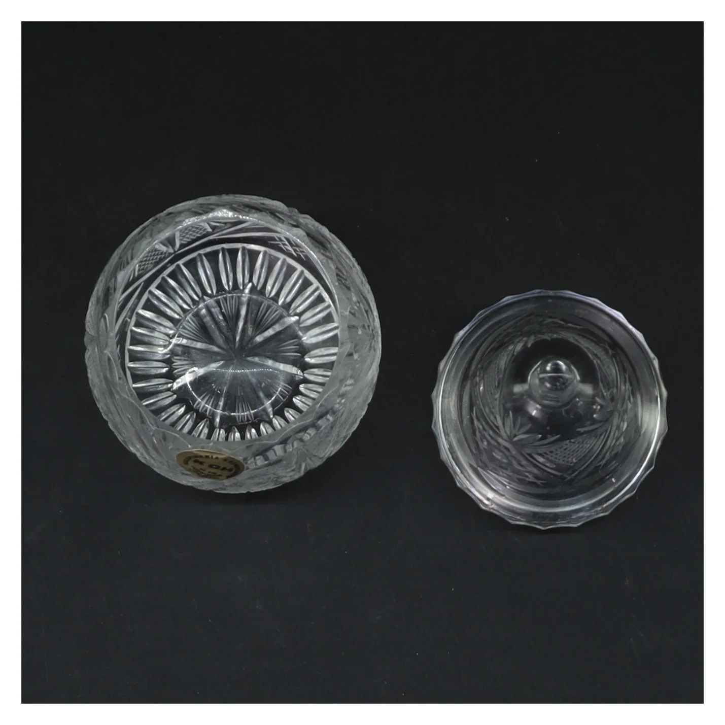  Krystal glas med låg(str. 12 cm) (str. 12 cm)