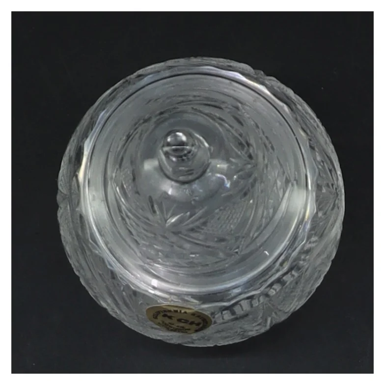  Krystal glas med låg(str. 12 cm) (str. 12 cm)