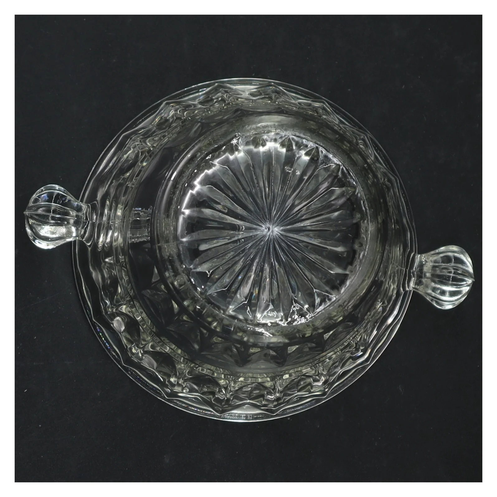 Lille glas krukke med håndtag 