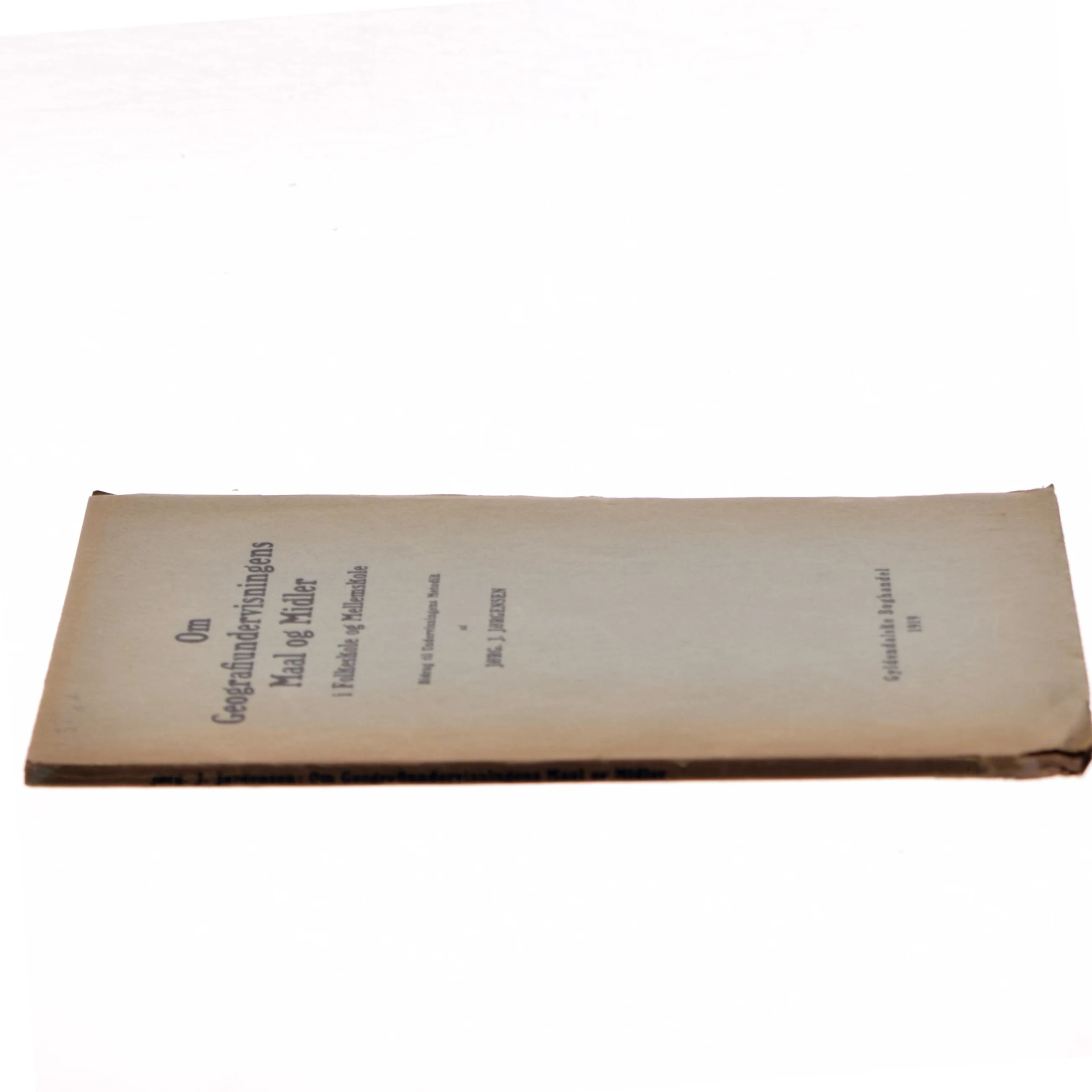 Om Geografiundervisningens Maal og Midler af Jørg J. Jørgensen (Bog)