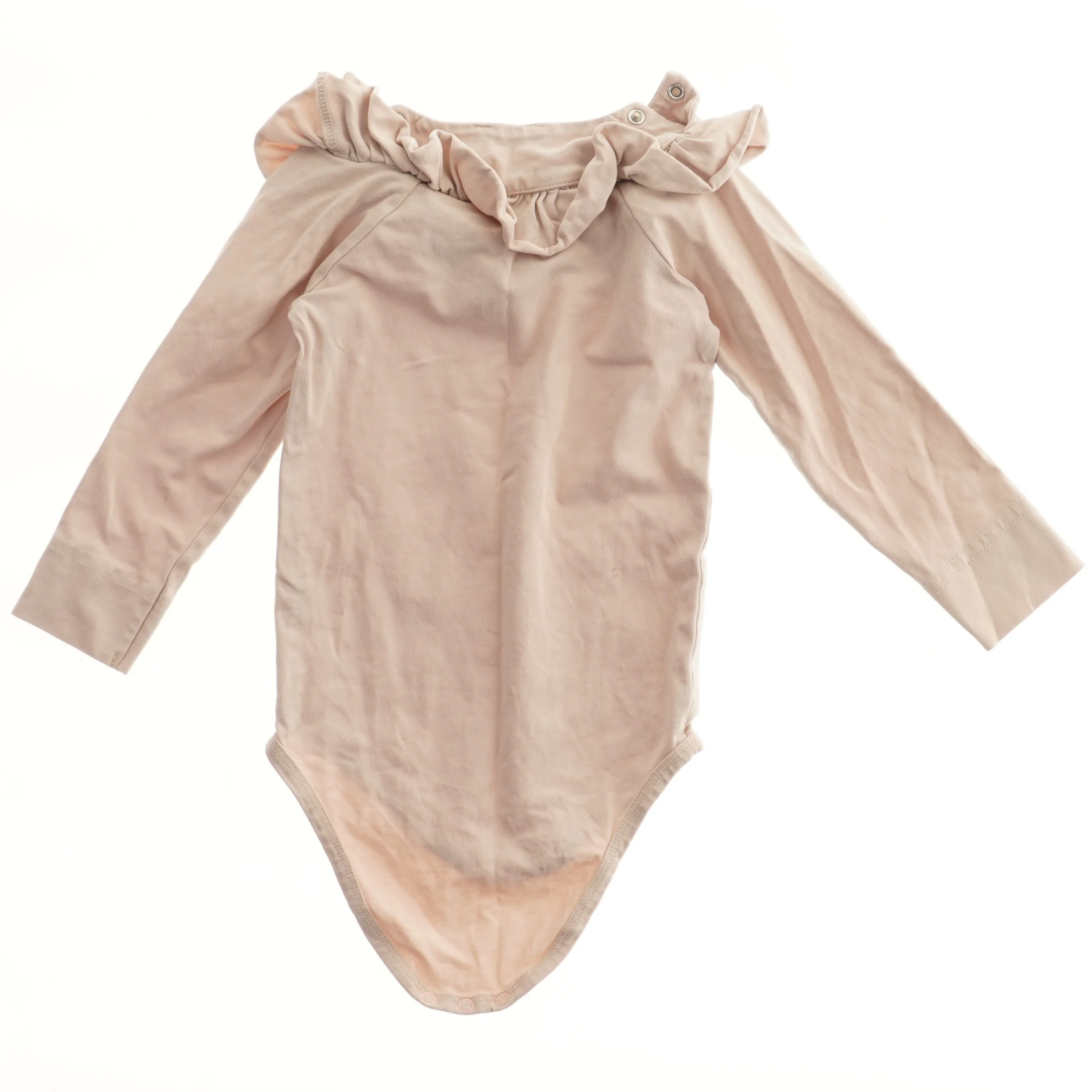 Langærmet bodystocking med flæser fra MarMar (str. 80)