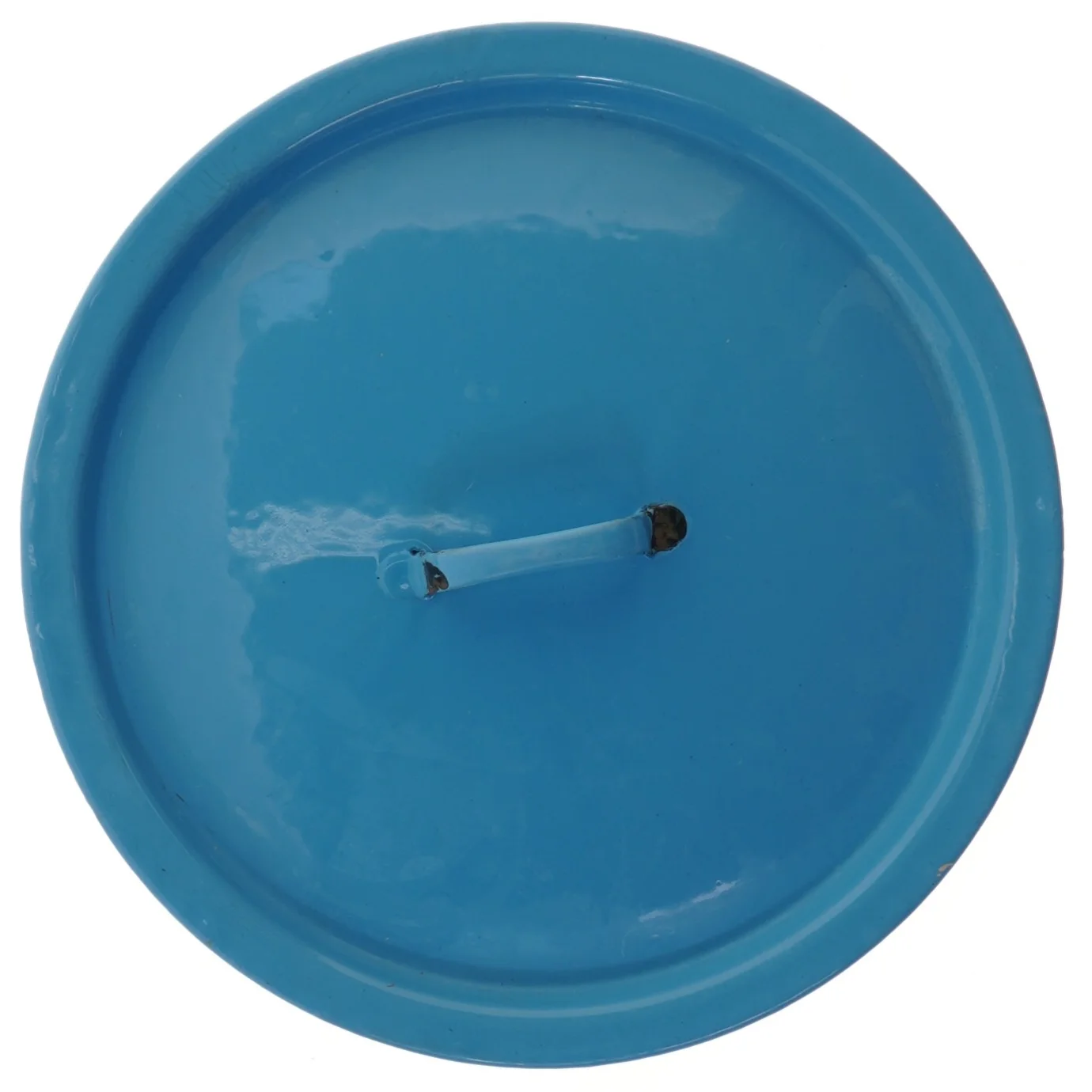 Blåt låg i emalje(str. 26,5 cm)