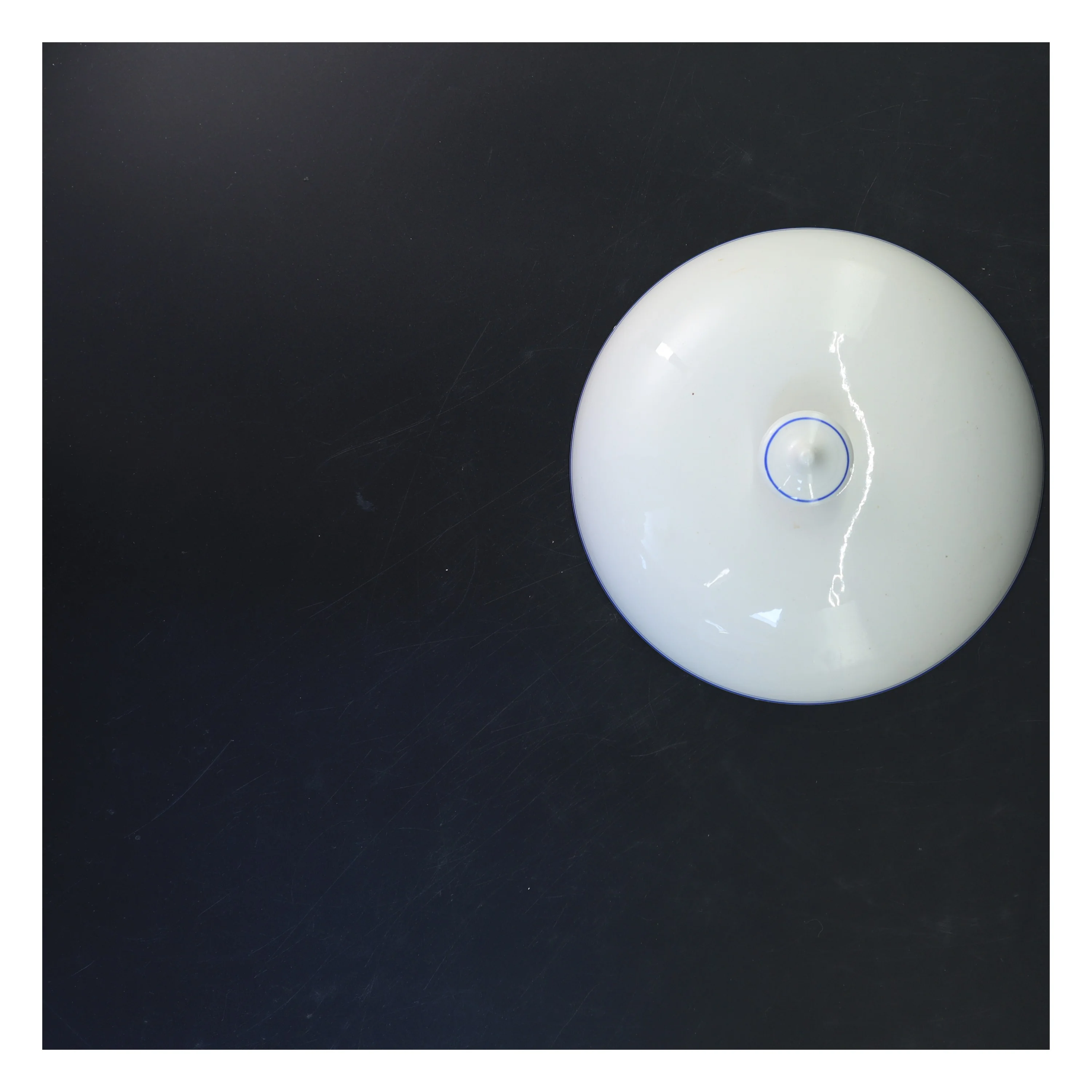 Porcelæn låg (str. Ø 19,5 cm)