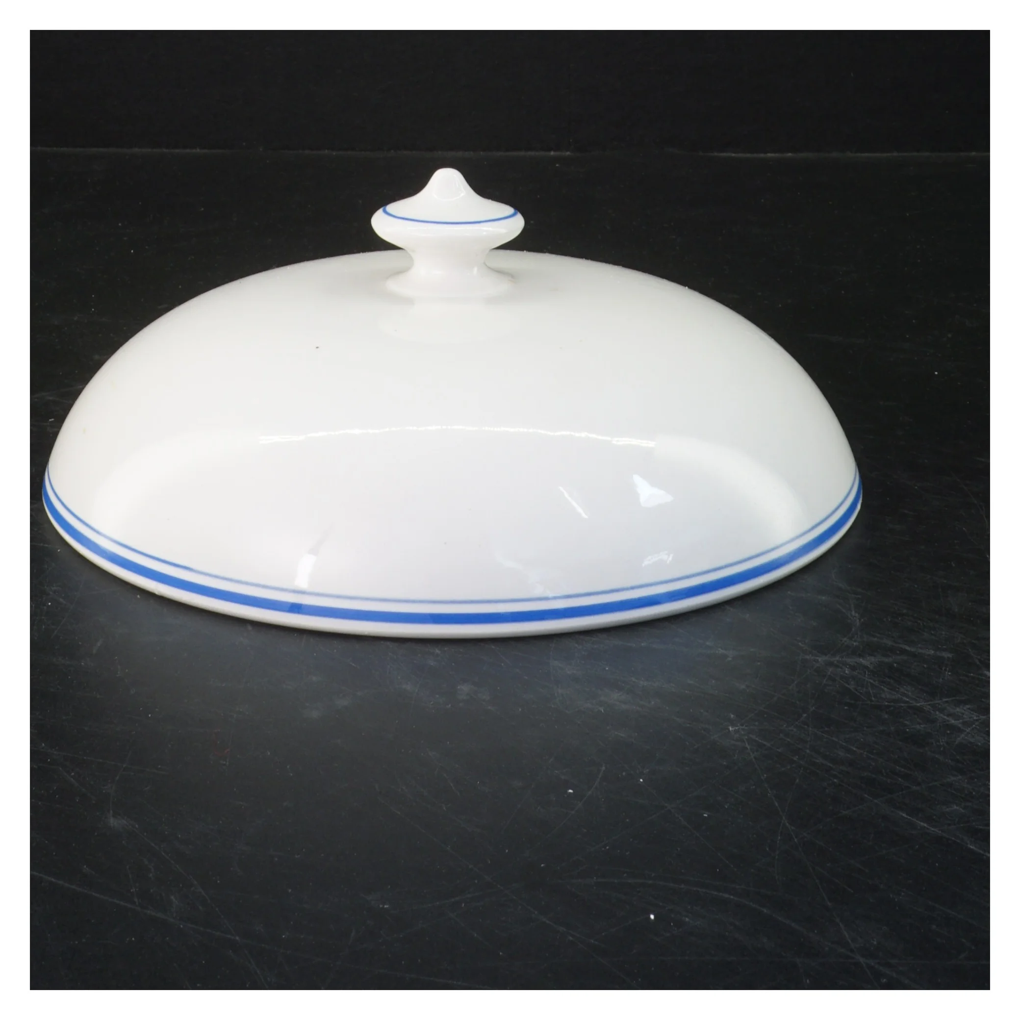 Porcelæn låg (str. Ø 19,5 cm)