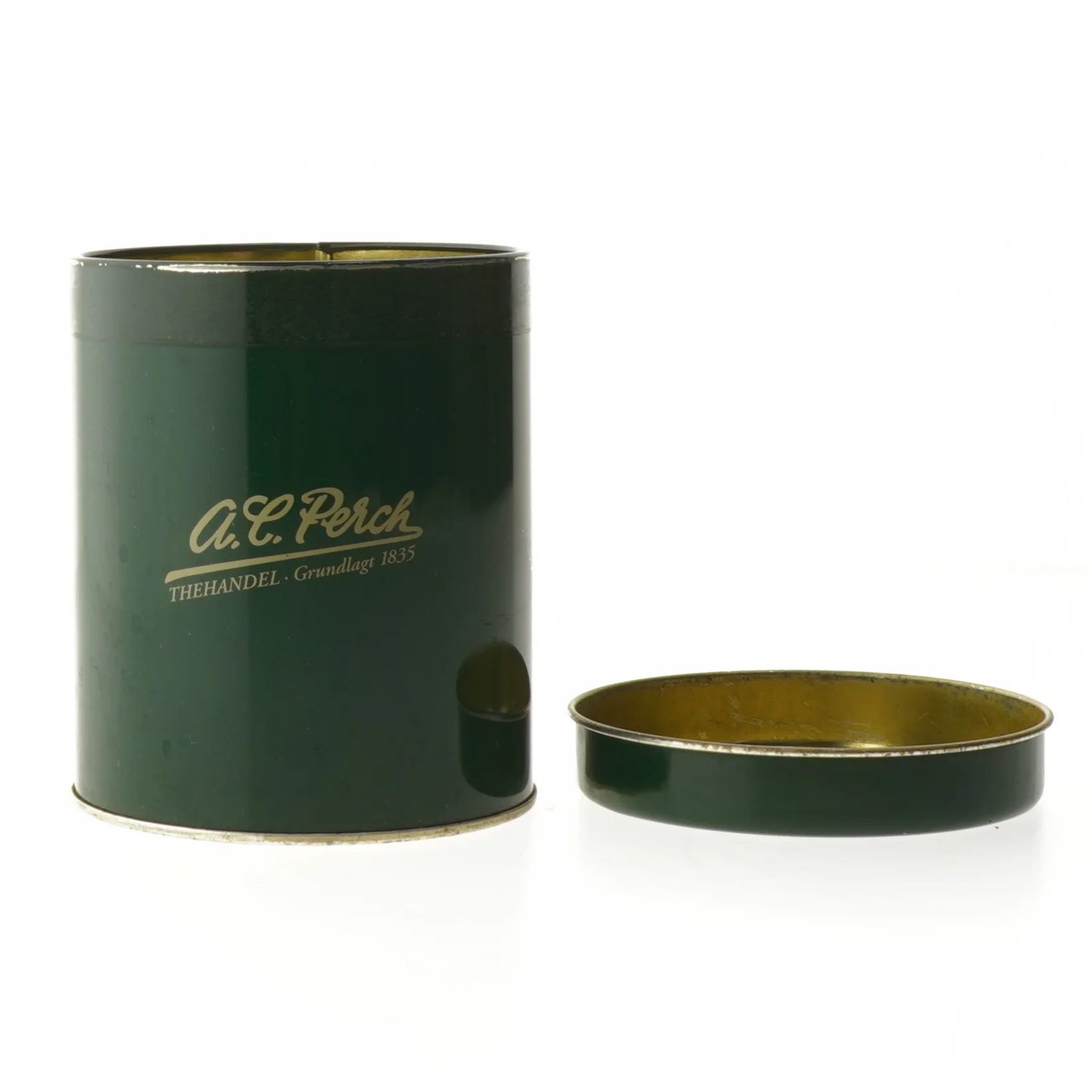 A.C. Perch te-dåse fra A.C. Perch (str. Ø 11 cm længde 13 cm)