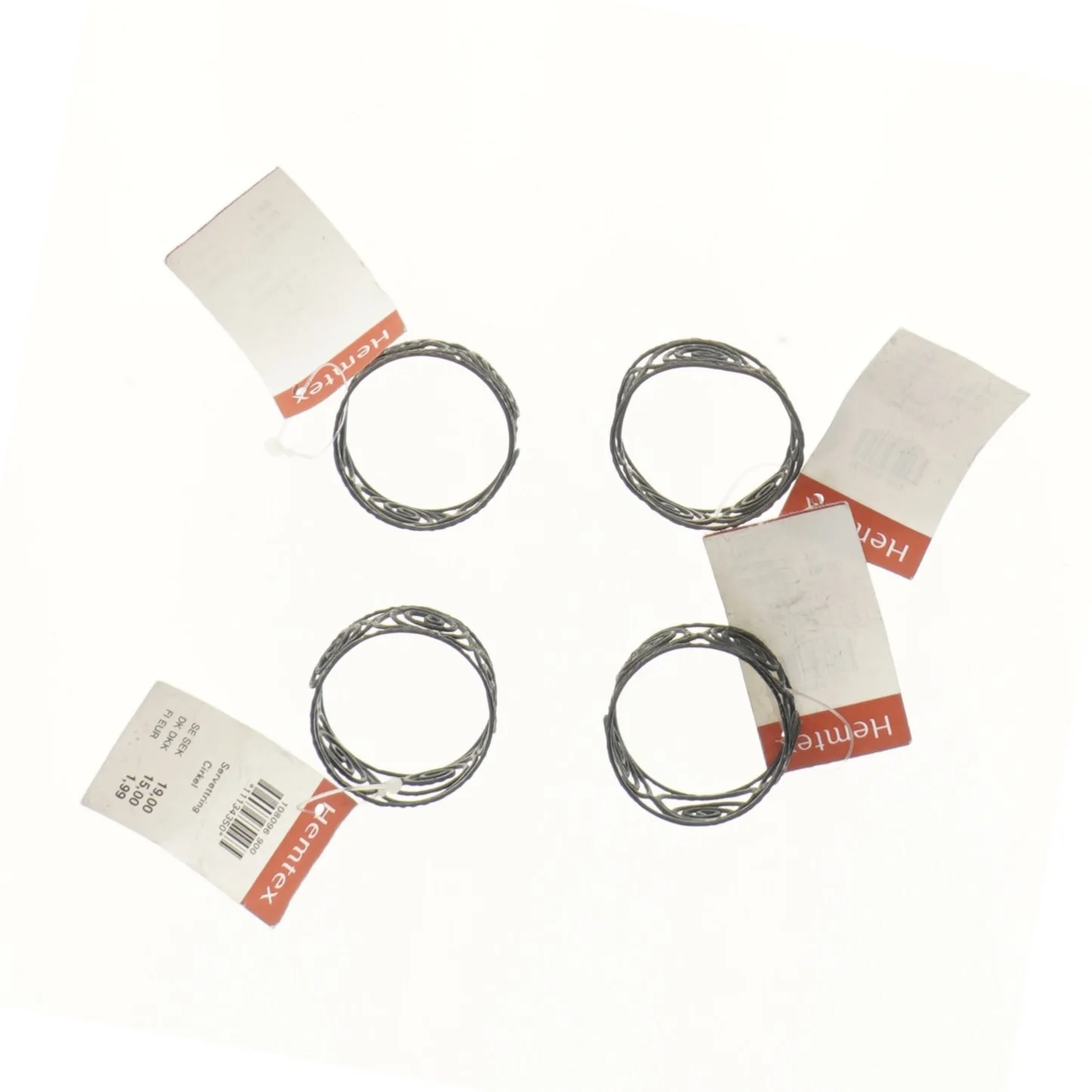 Servietringe metal mønster fra Hemtex (str. Ø 5 cm)