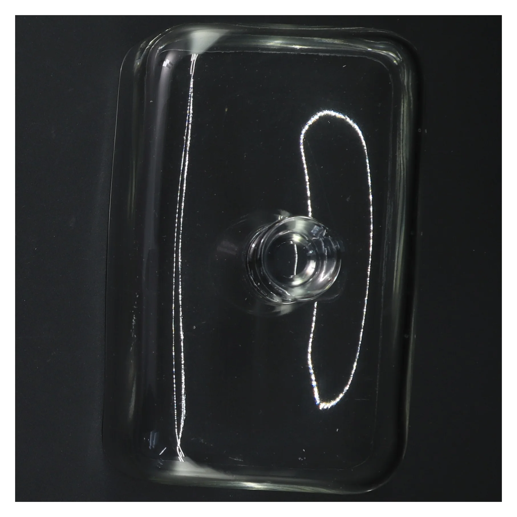 Osteklokke med låg (str. 22x15 cm)