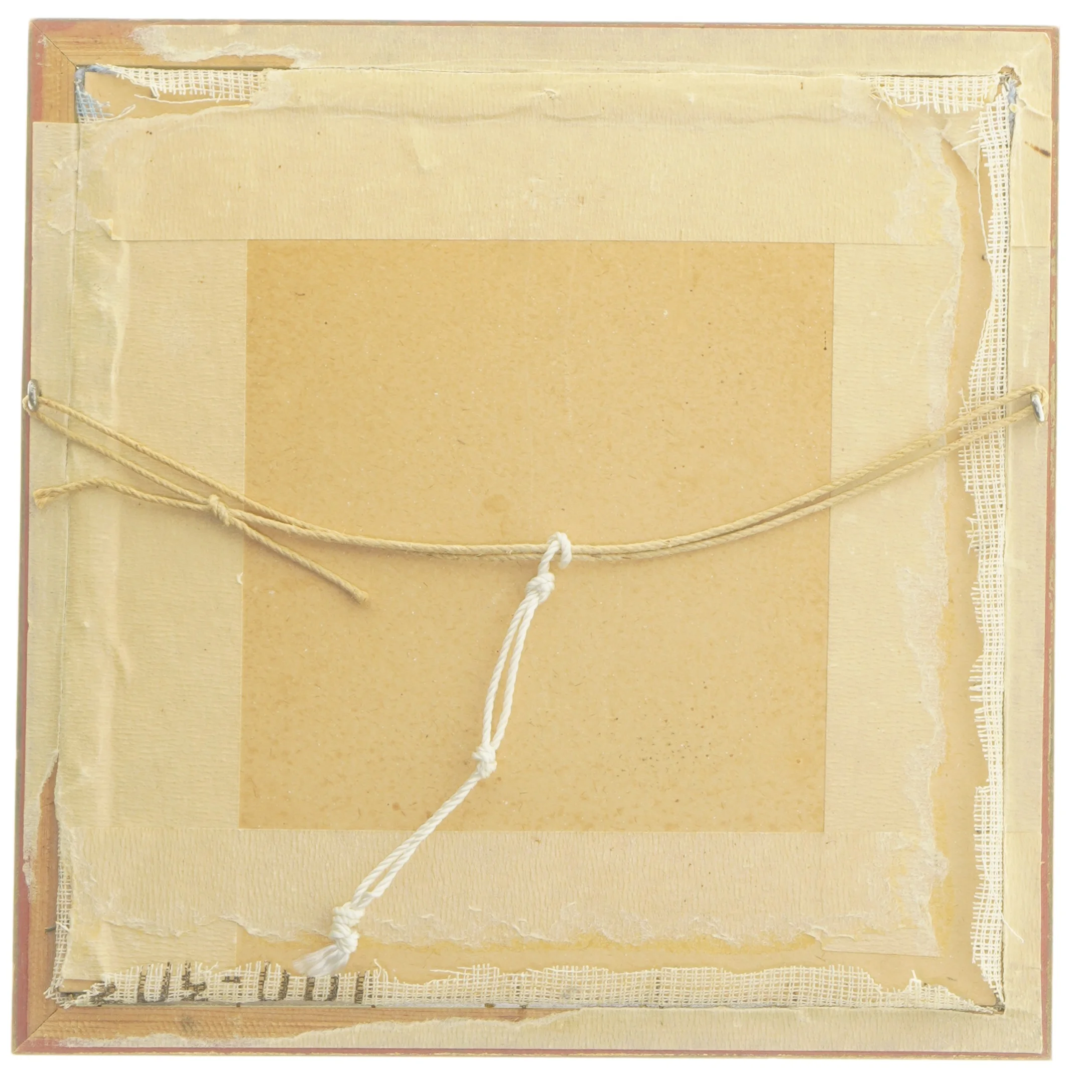 Broderet billede med landskabsmotiv (str. 24x24 cm)