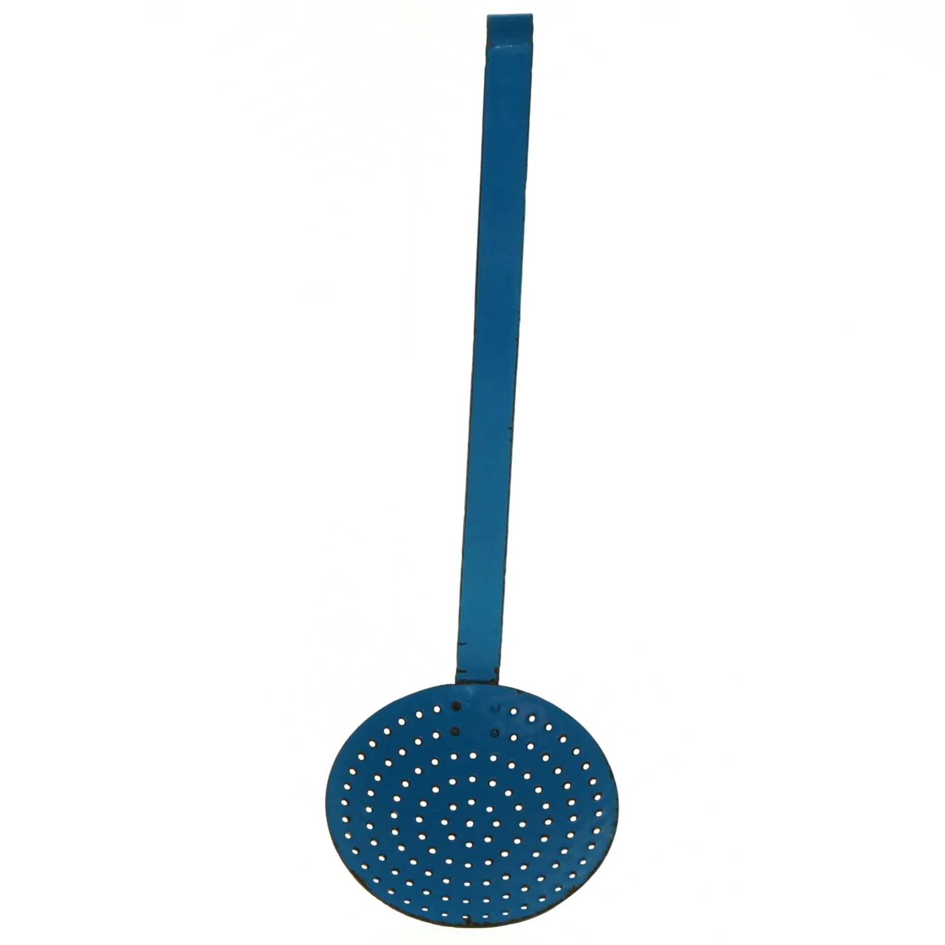 Blå emajle hulske (str. Længde af håndtag. 28 cm. ø. 12,5 cm)