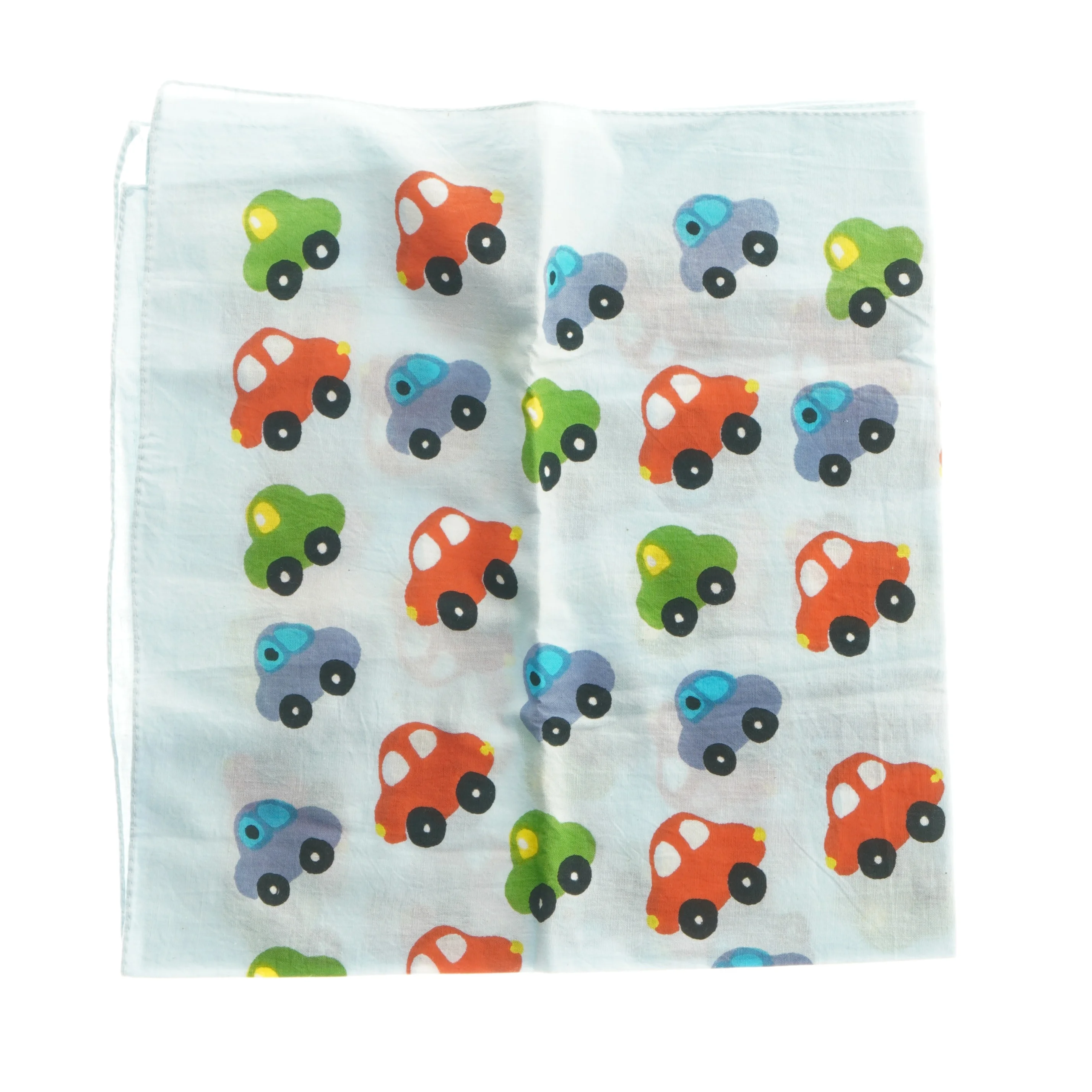 Børnetørklæde med bilmotiv (str. 56x52 cm)