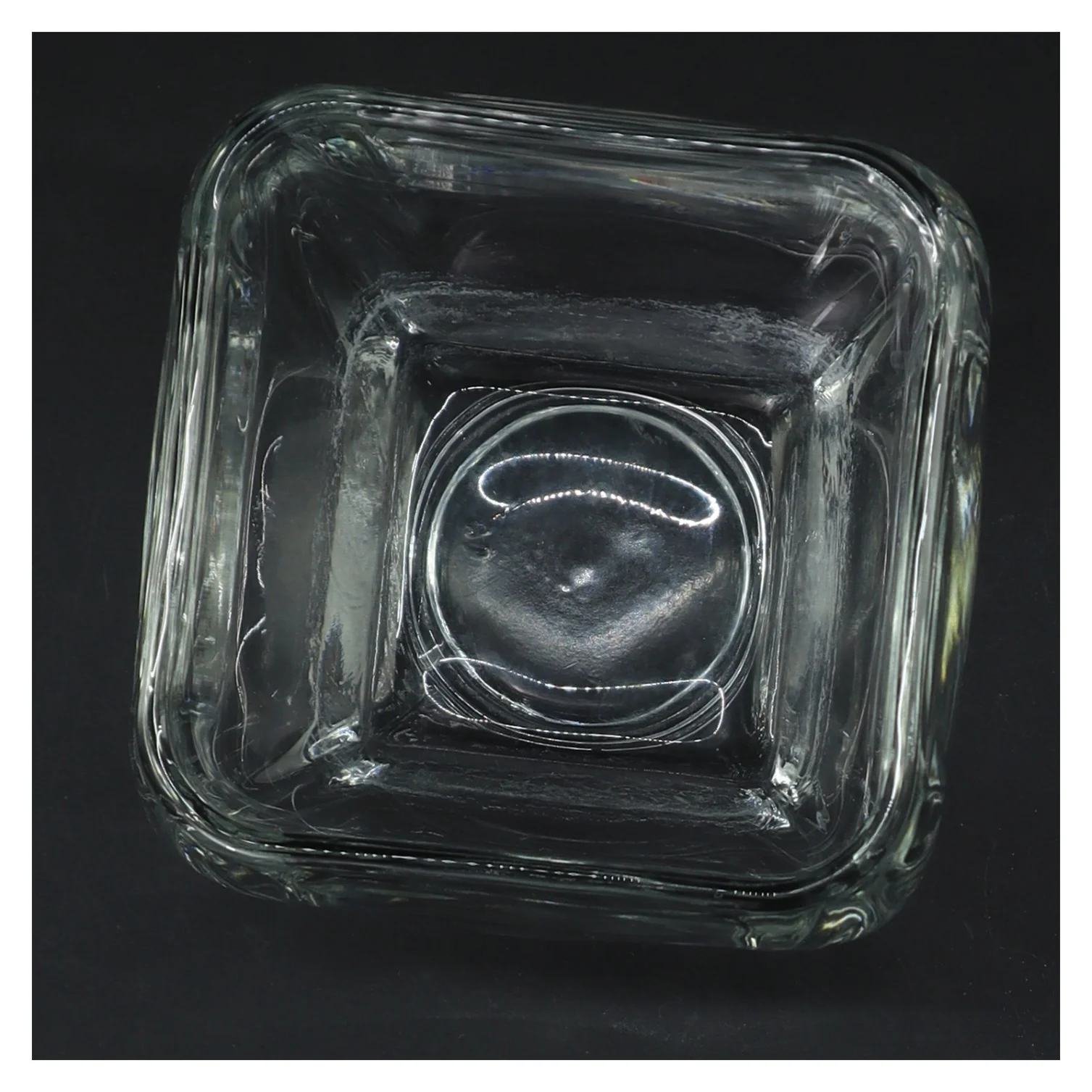 Glaskube vase (str. 11x11 cm)