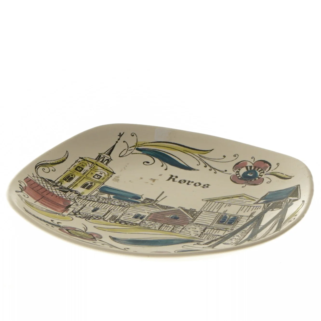 Røros dekorativt fad fra Stavangerflint (str. Ø 17 cm)