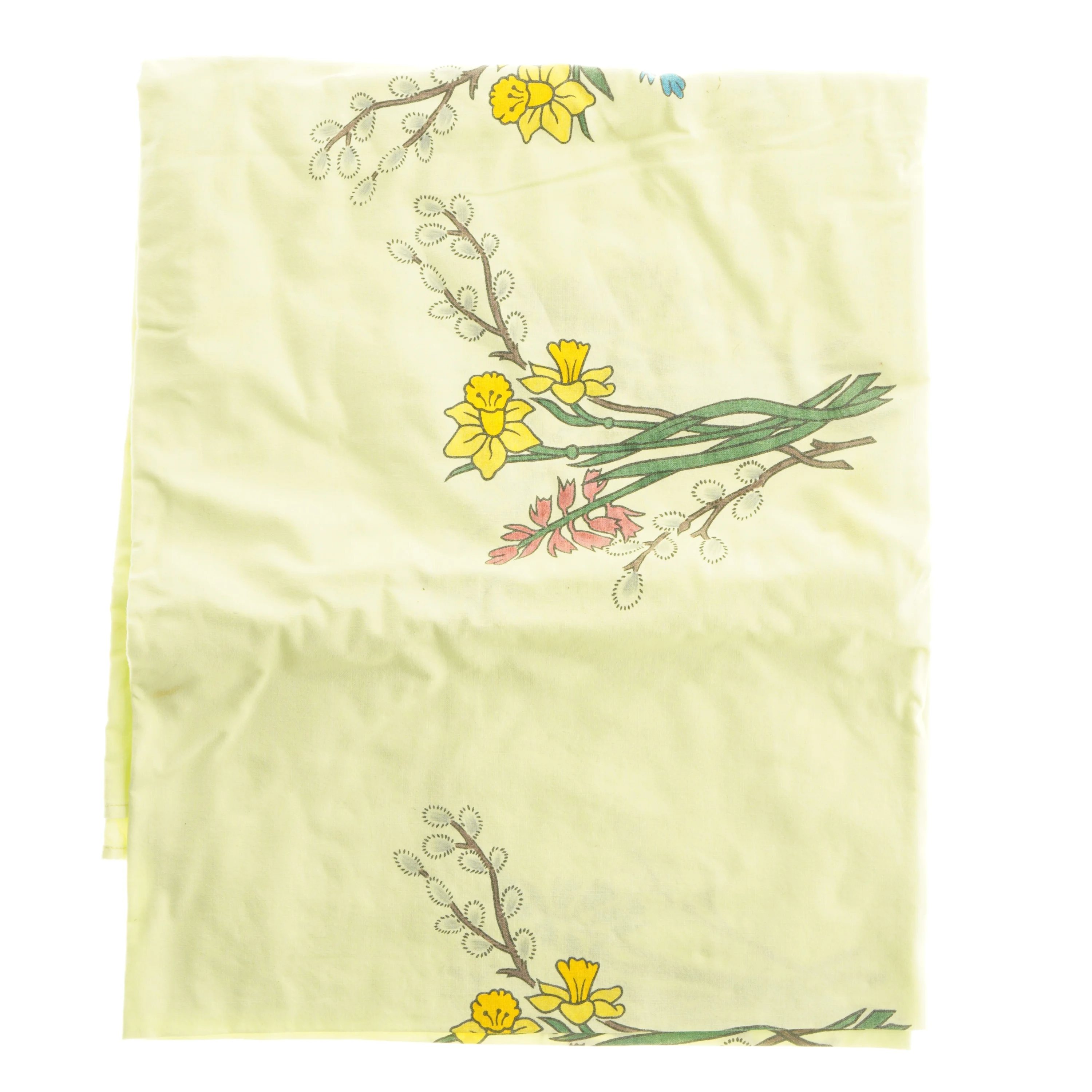 Blomstret p&aring;skedug 174x152 cm (str. 174x152 cm)