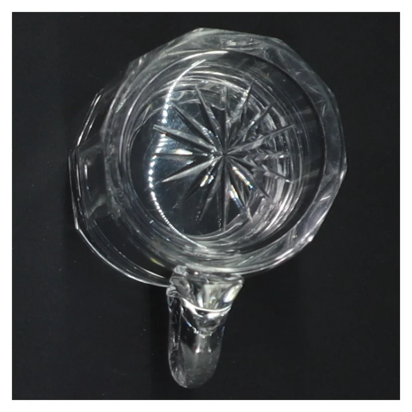 Retro Glas sennepskrukke  med låg (str. 8 cm)