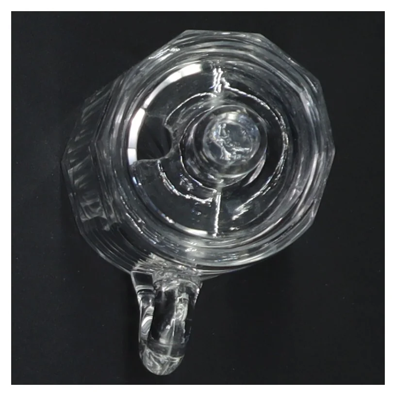 Retro Glas sennepskrukke  med låg (str. 8 cm)