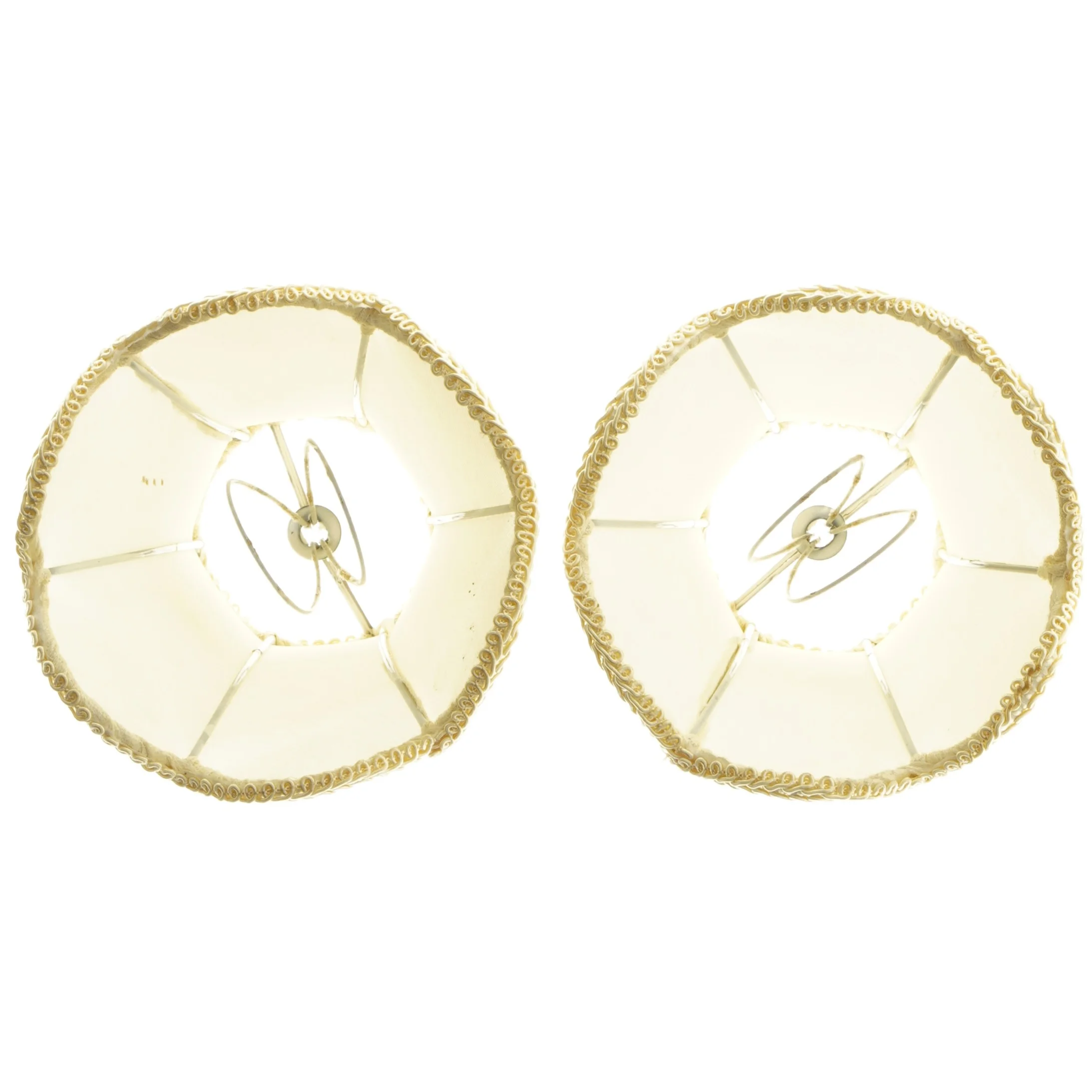 Lampeskærme med snørret kant, 2 stk. (str. 2 stk 13 cm)