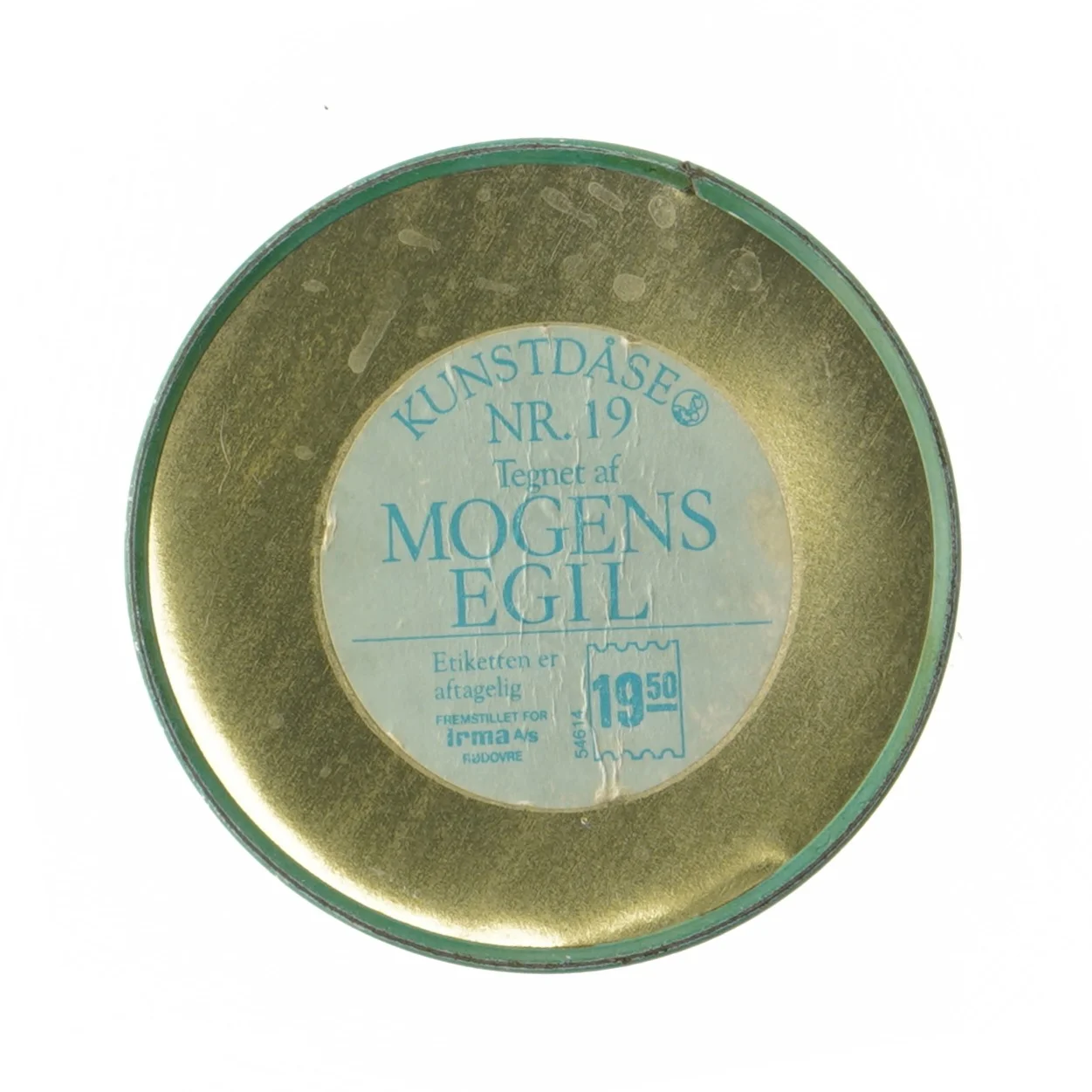 Blå opbevaringsdåse med skyer og landskab fra Irma (str. Ø 11,5 cm længde 15 cm)