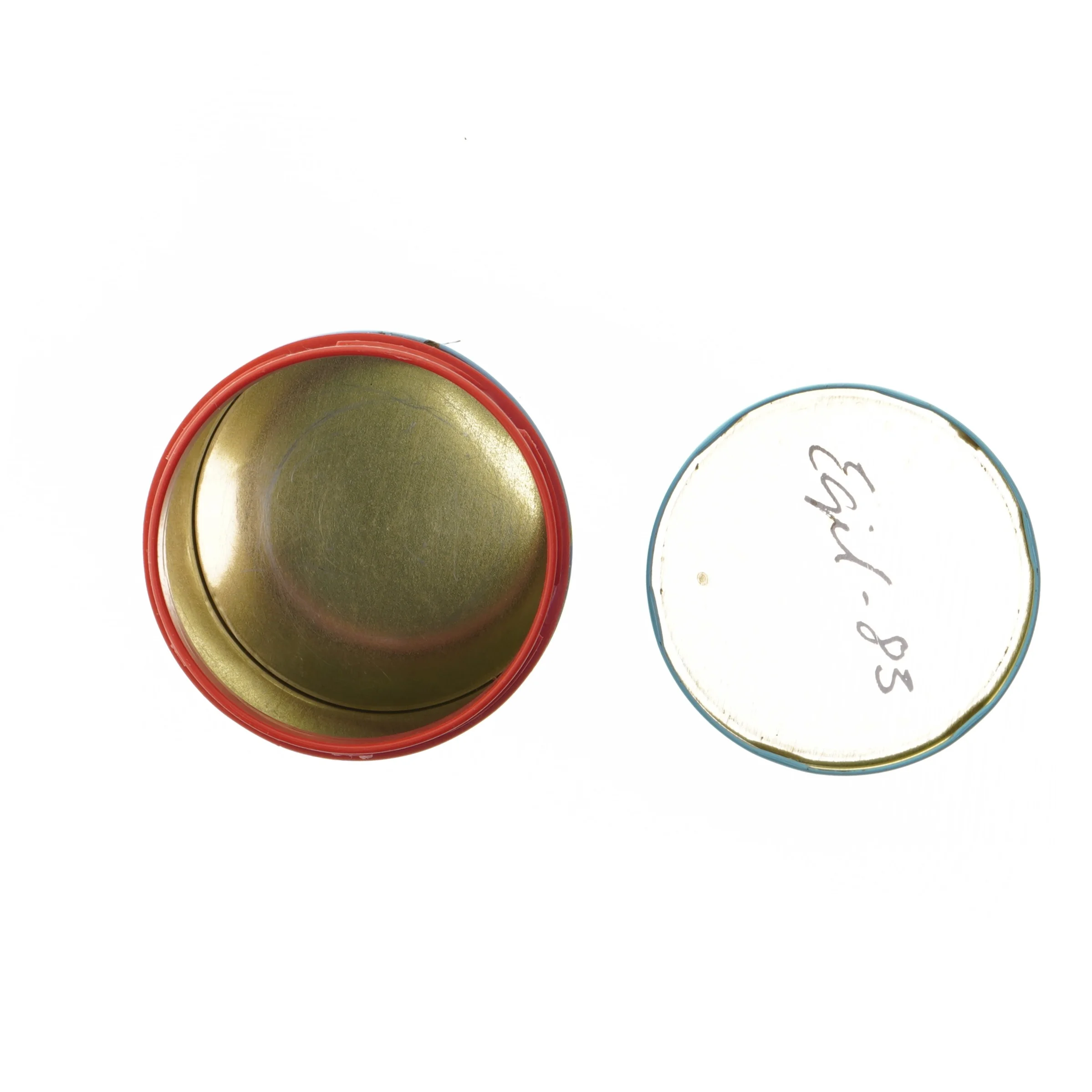 Blå opbevaringsdåse med skyer og landskab fra Irma (str. Ø 11,5 cm længde 15 cm)