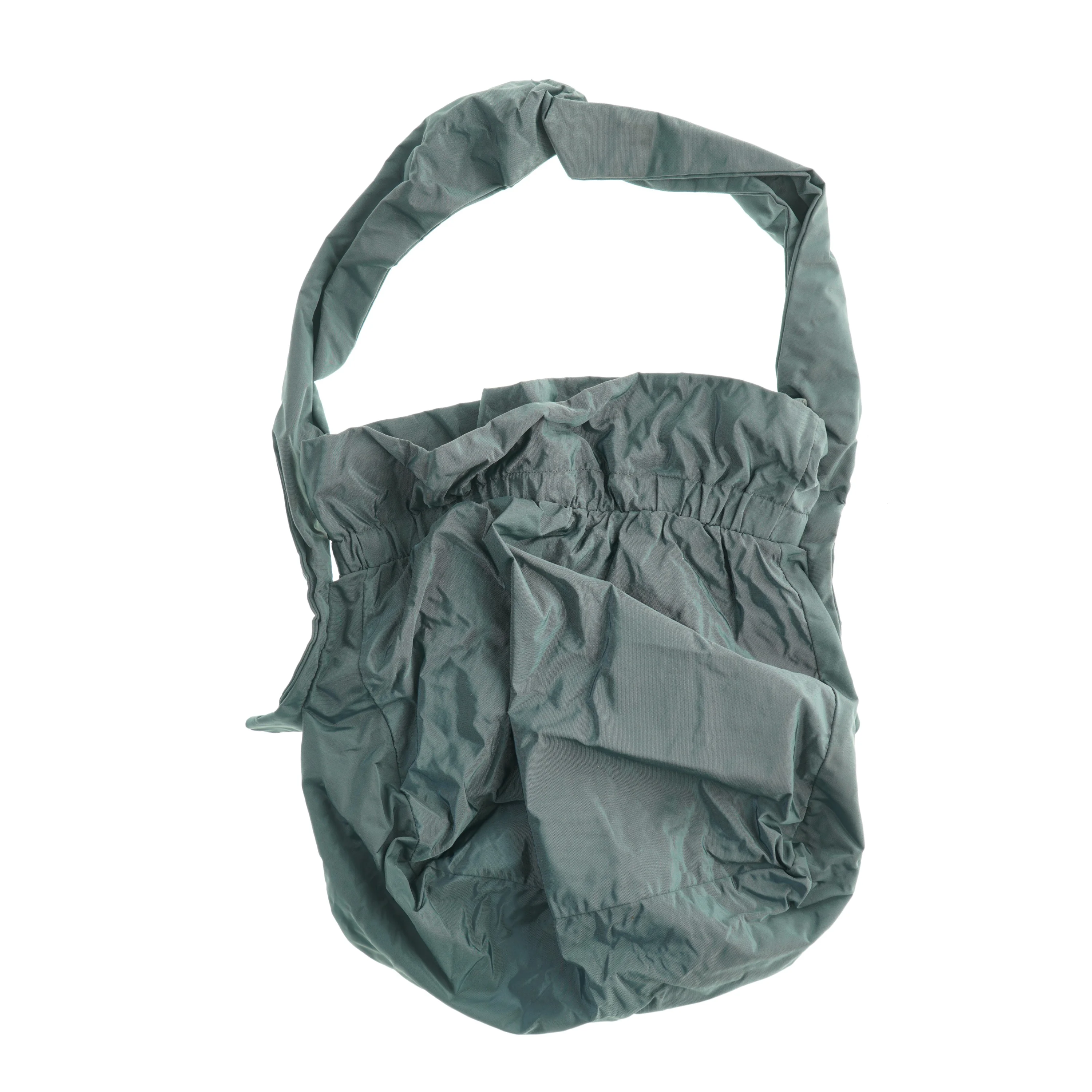 Skuldertaske i grå nylon