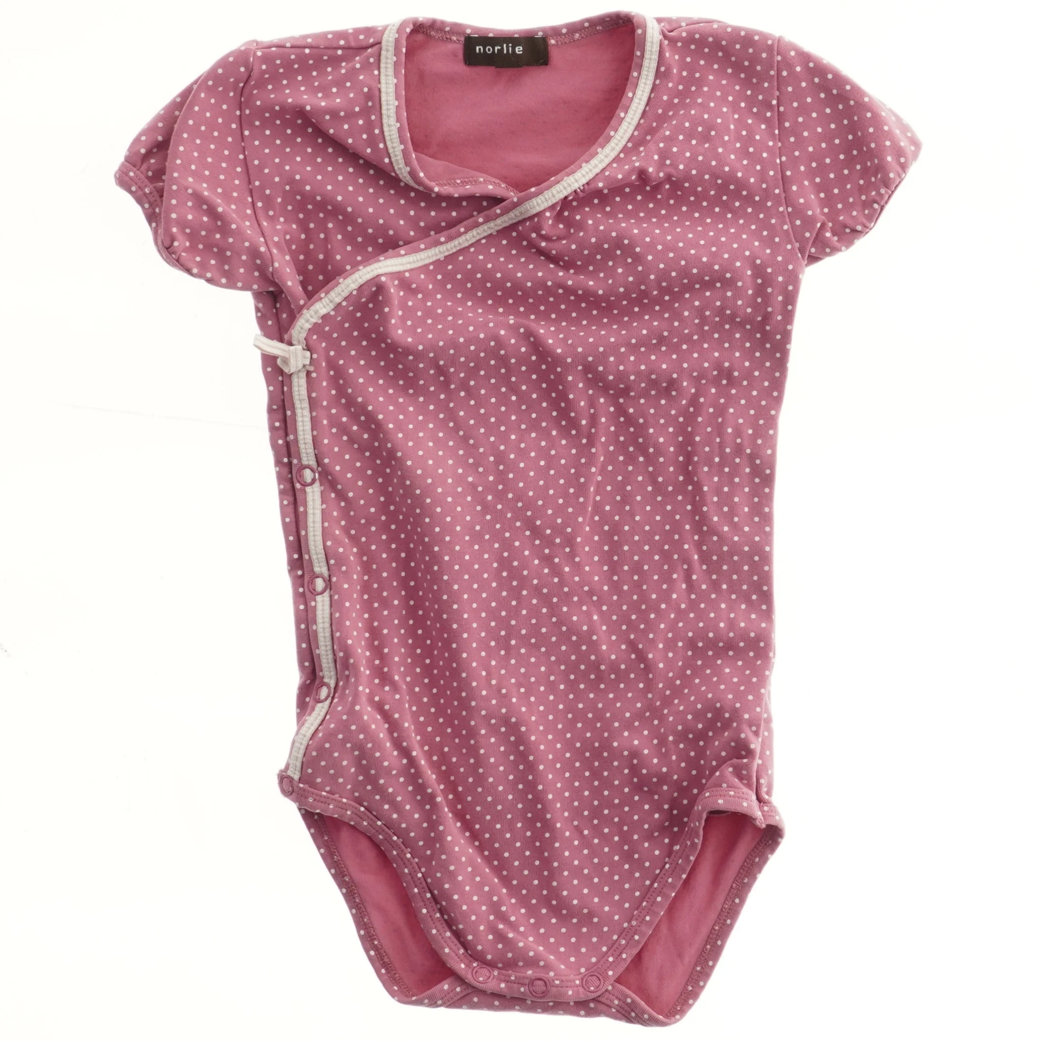 Kortærmet bodystocking med prikker fra Norlie (str. 86)