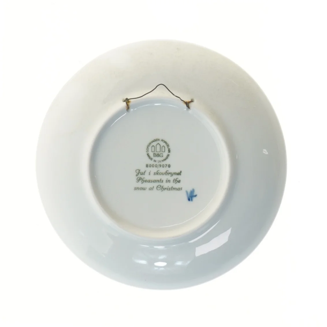 Juleplatte 1970 fra B&G Copenhagen Porcelain (str. Ø 18,3 cm)