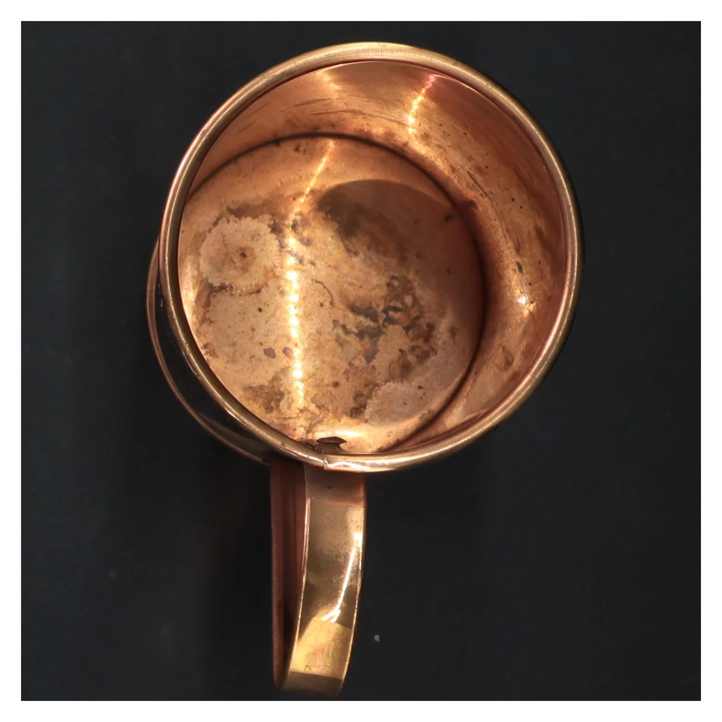 Kobber målebæger (str. Ø 8x14,5 cm)