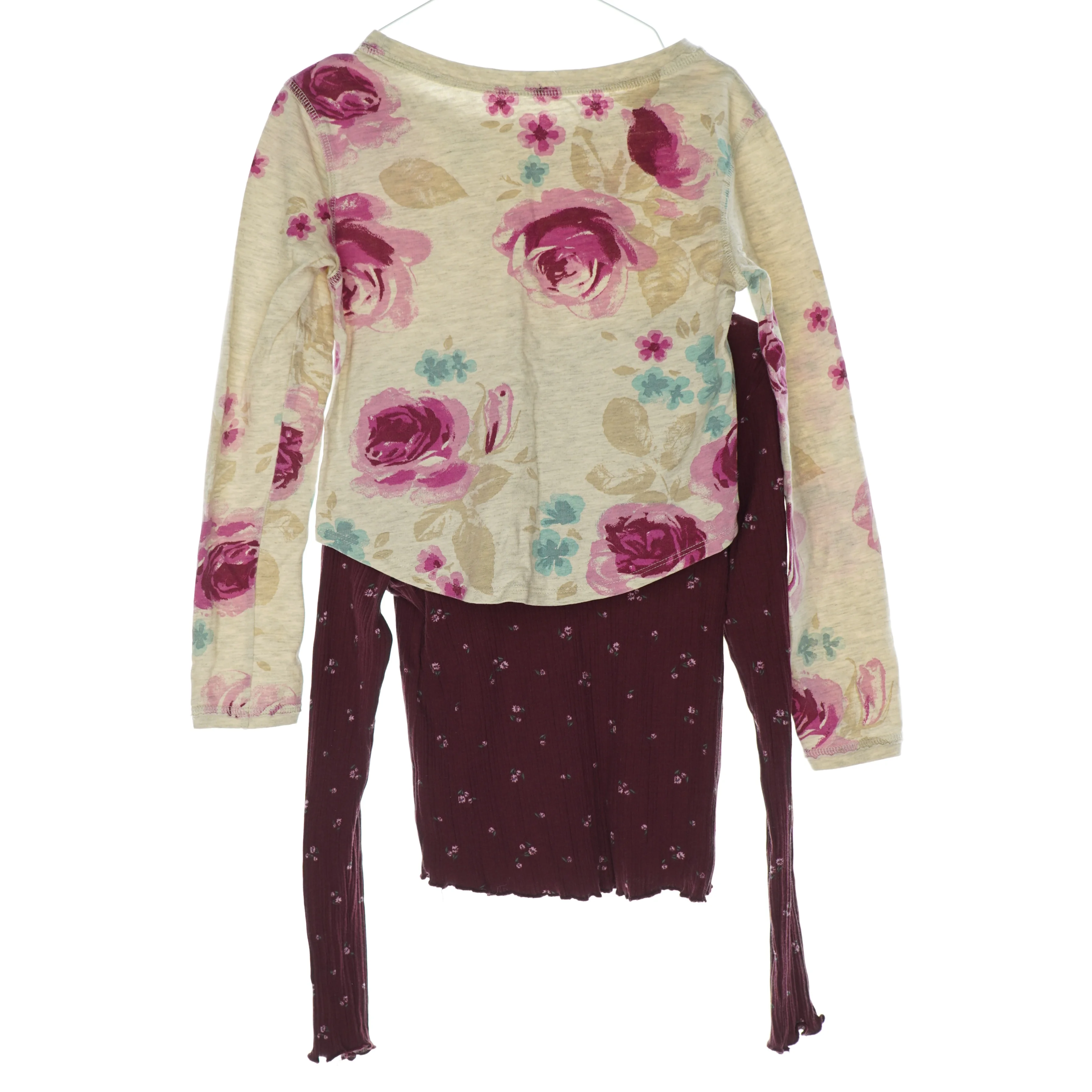 Bluser med blomsterprint (2 stk) (str. ca. 9/10 år)