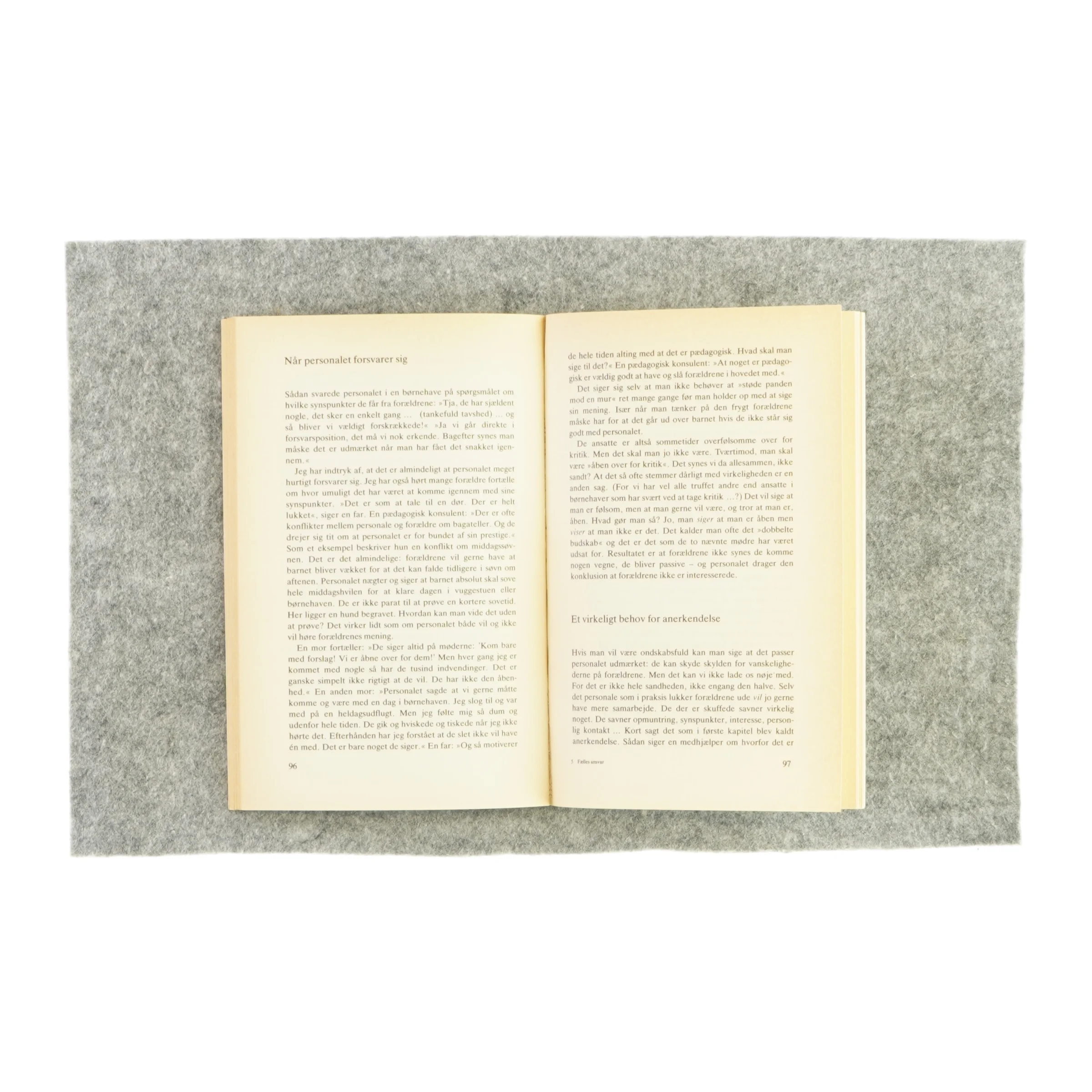 Fælles ansvar, samarbejde mellem personale og forældre (bog)