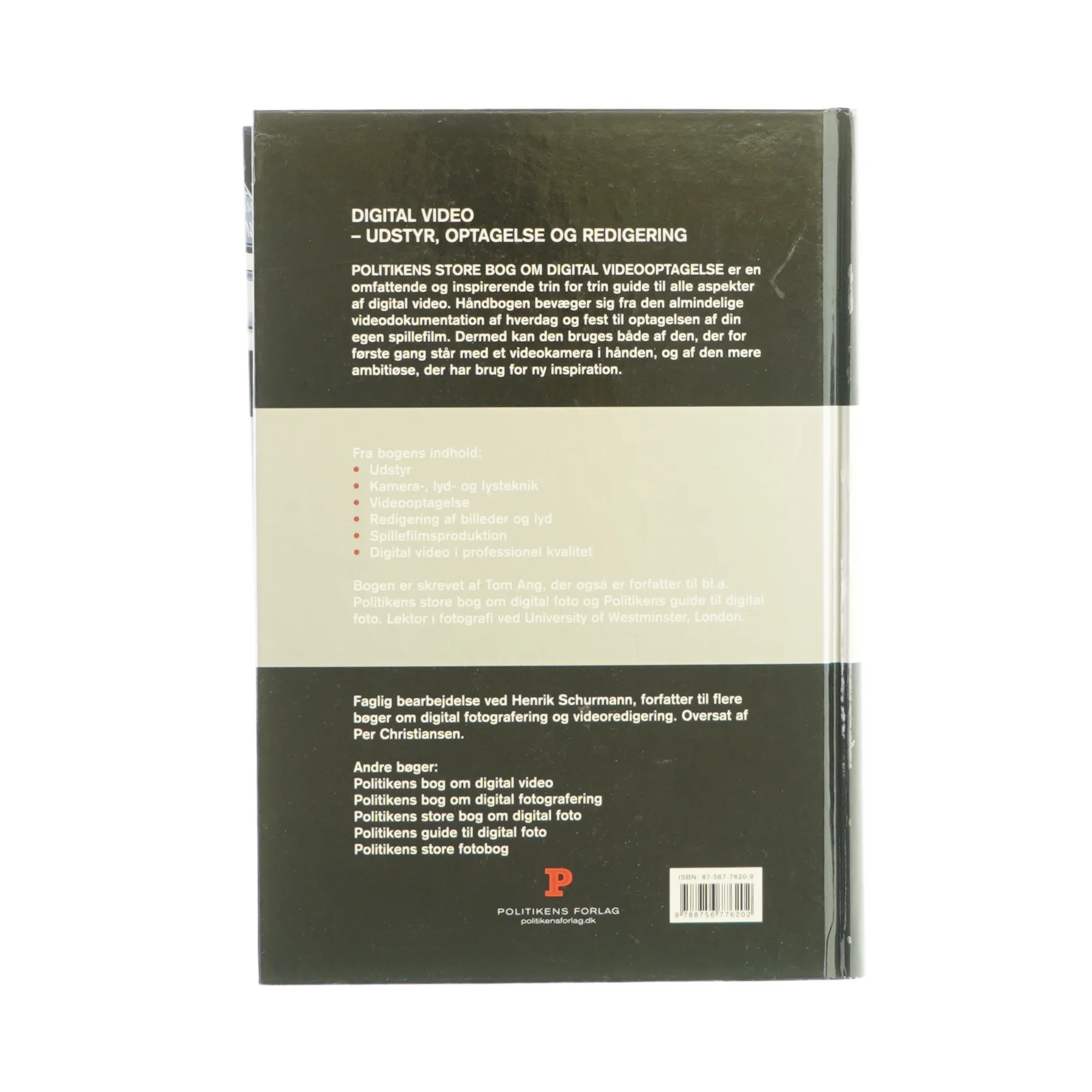 Politikkens store bog om - Digital videooptagelse (bog)