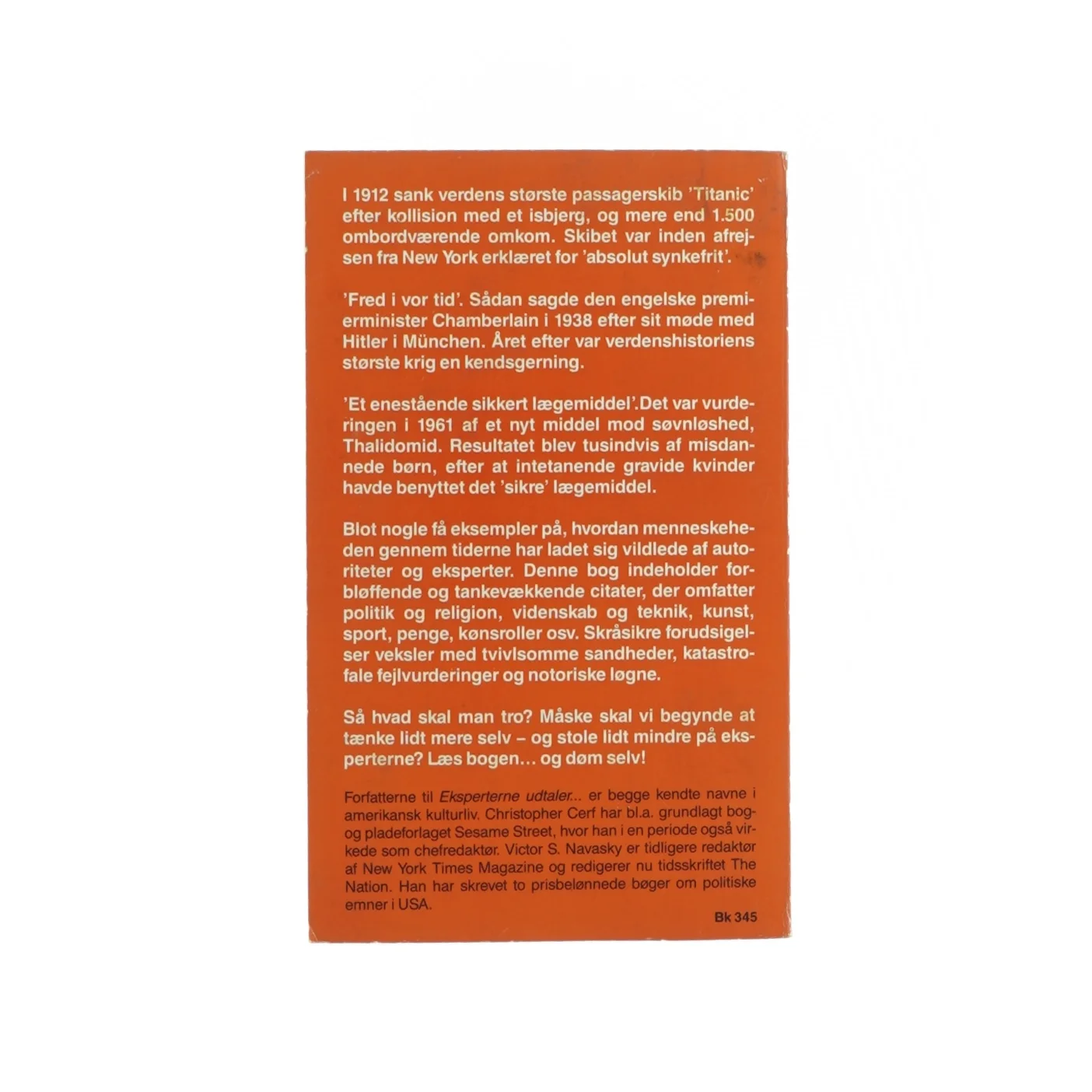 Eksperterne udtaler af Christopher Cerf og Victor Navasky (bog)