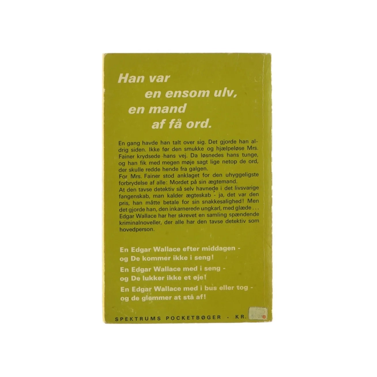 Den tavse detektiv af Edgar Wallace (bog)