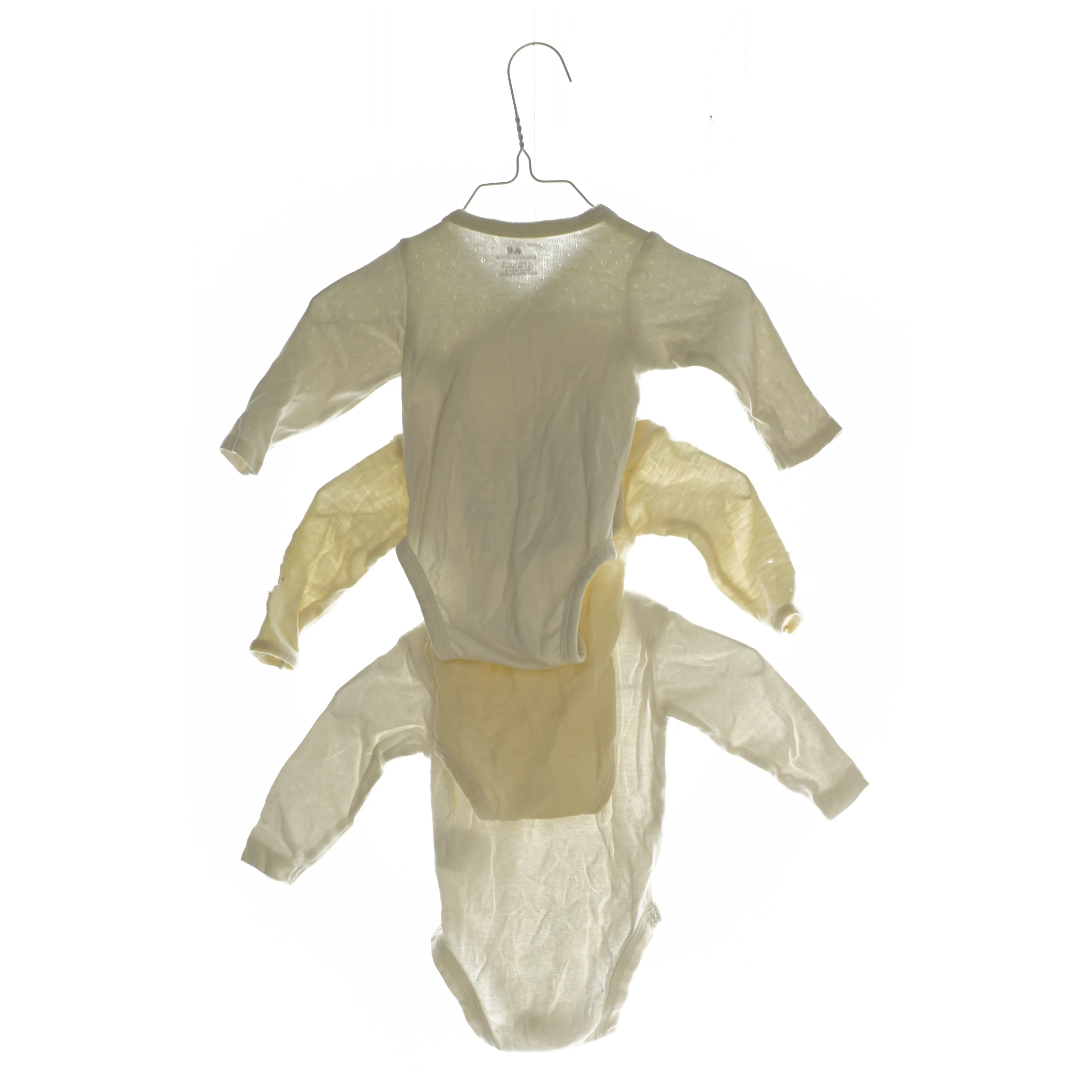 Langærmet bodystockings (3 stk) (str. 62 til 68)