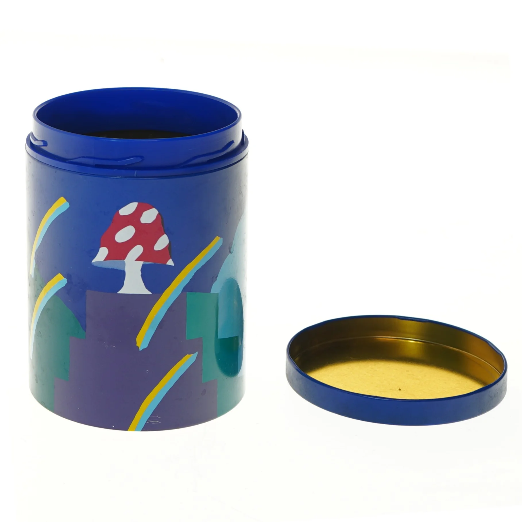 Dekorativ metalbeholder (str. Ø 11,5 cm længde 15 cm)