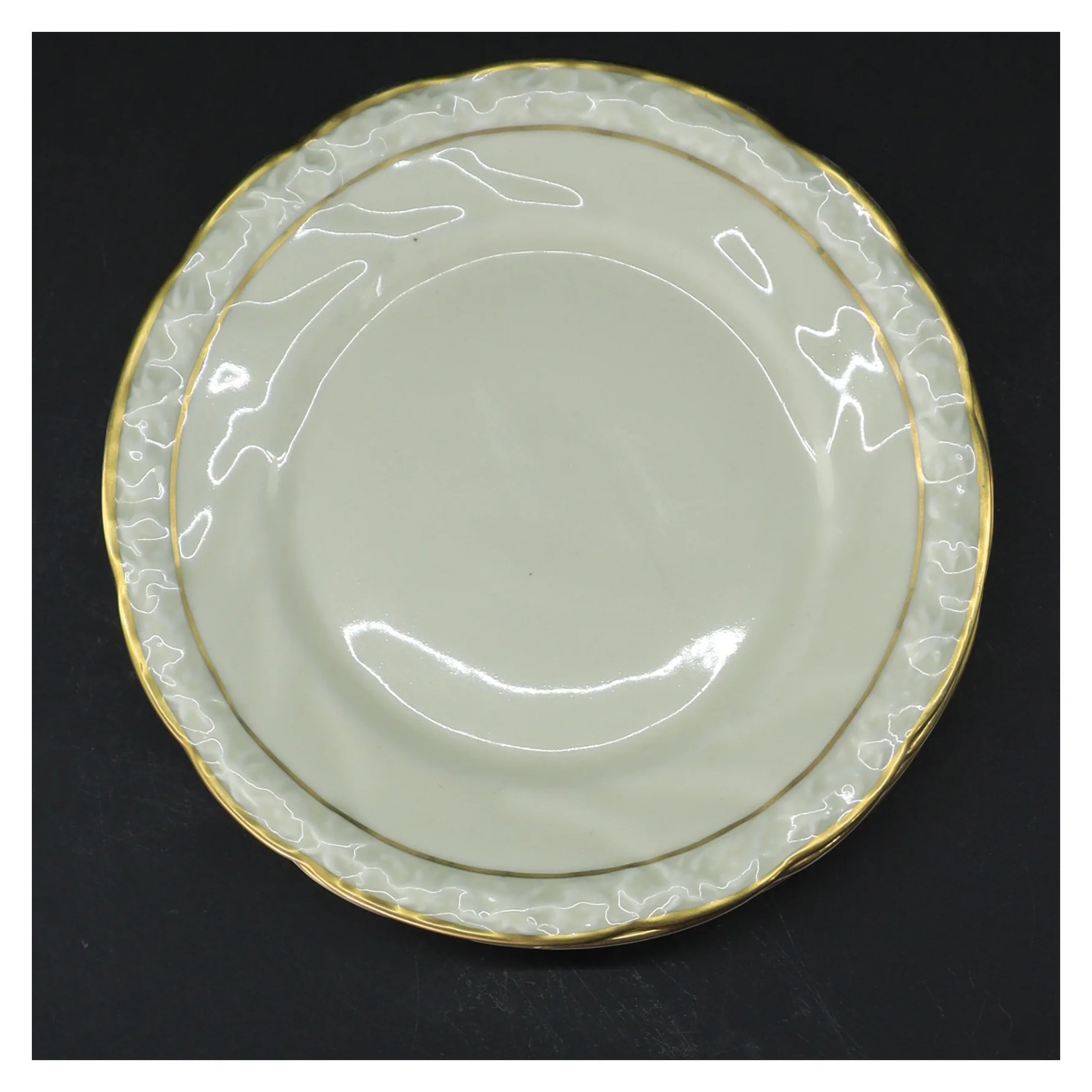 Edelweiss porcelænstallerkener med guldkant 5 stk fra JLMENAU (str. 5 stk Ø 16 cm)