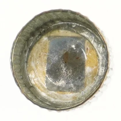 Ribbet metallic lysestage (str. Ø 7 cm længde 8 cm)