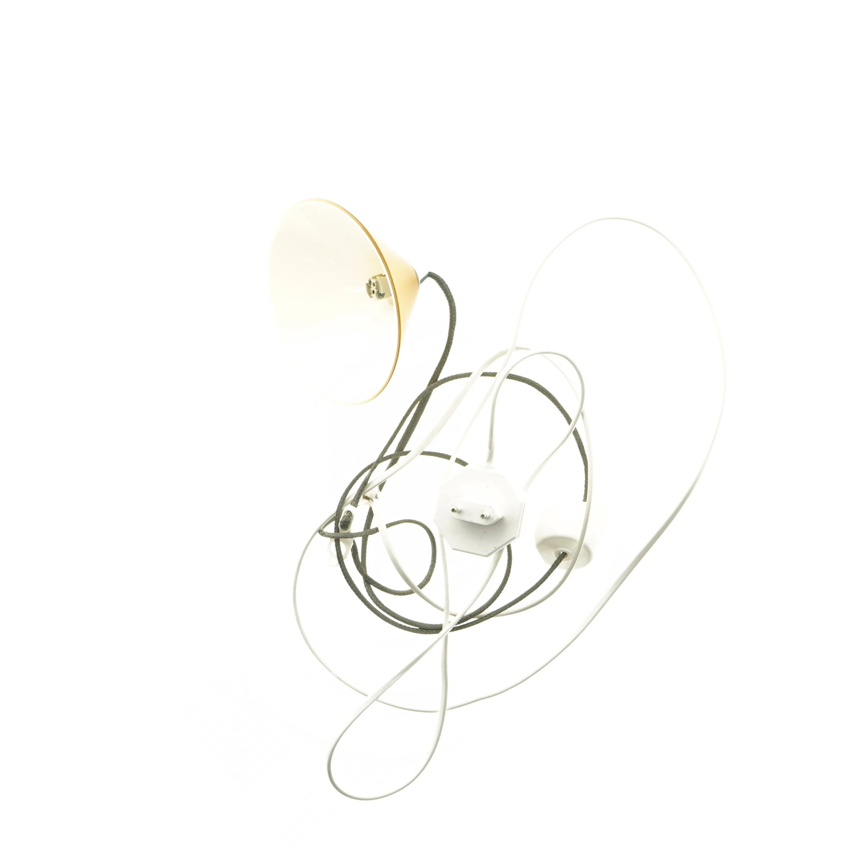 Mini pendel gul lampe (str. Ø 14 cm)