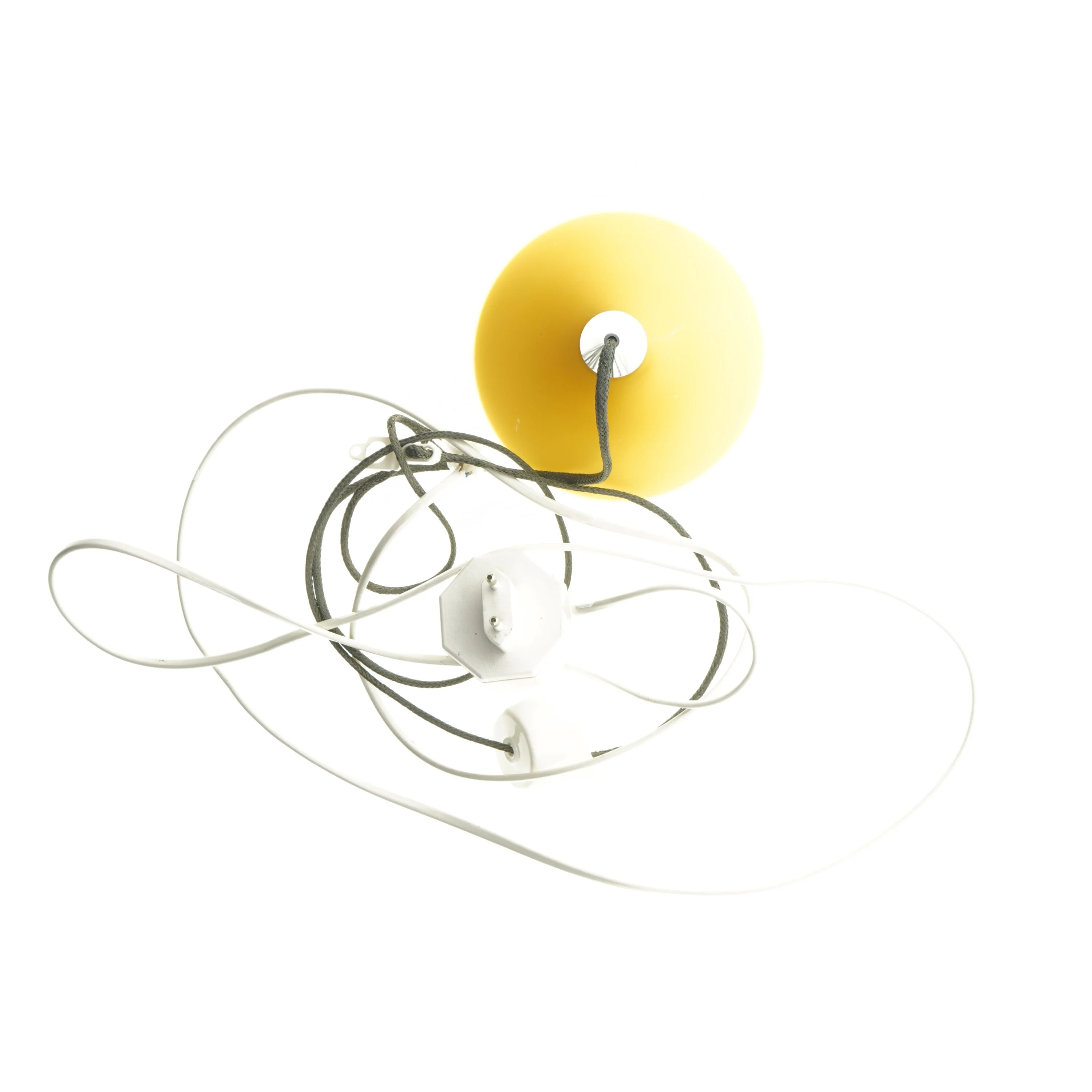 Mini pendel gul lampe (str. Ø 14 cm)