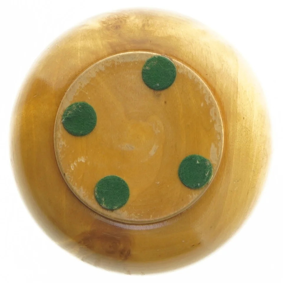 Rund trælågkrukke (str. Ø 11,5x6 cm)