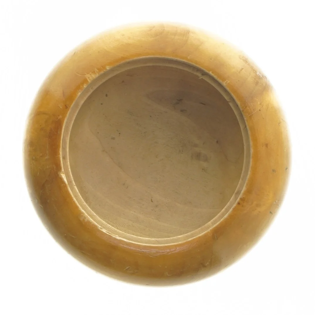 Rund trælågkrukke (str. Ø 11,5x6 cm)