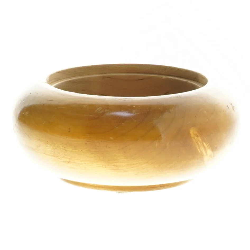 Rund trælågkrukke (str. Ø 11,5x6 cm)