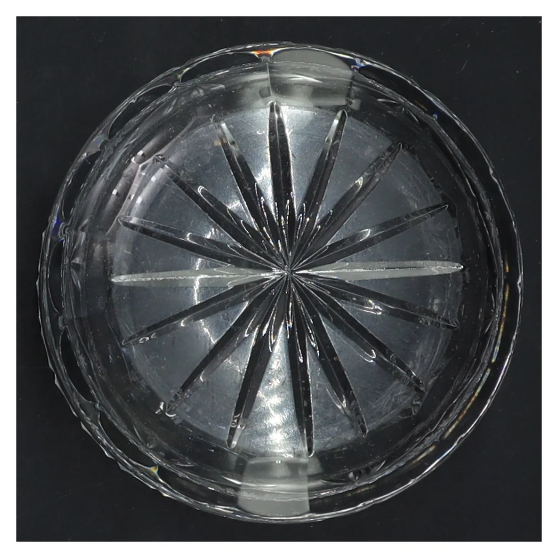 Krystal sukkerskål med låg (str. Ø 10 cm)