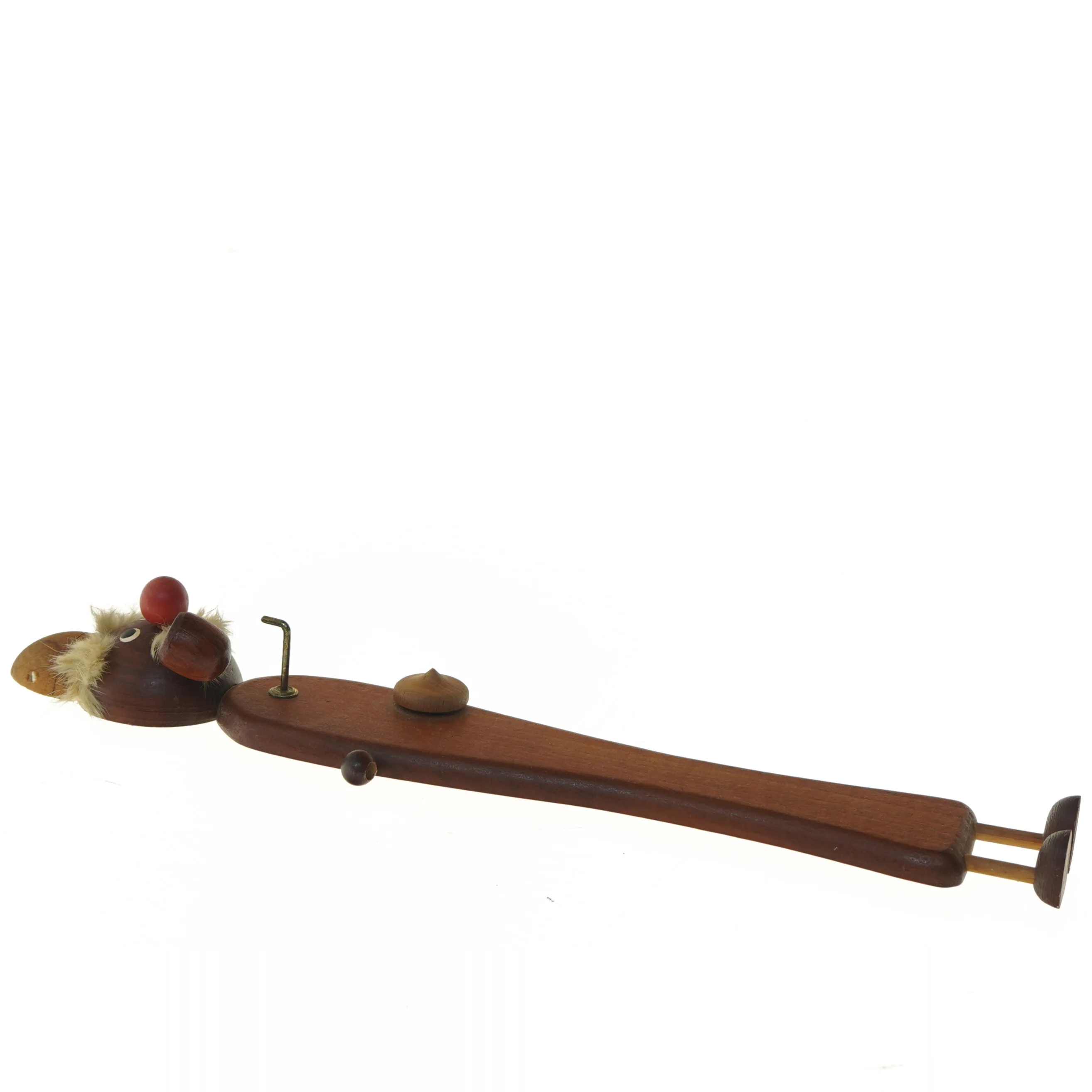 Viking nøgle holder i teak Træfigur med mand og pibe (str. 42 cm)
