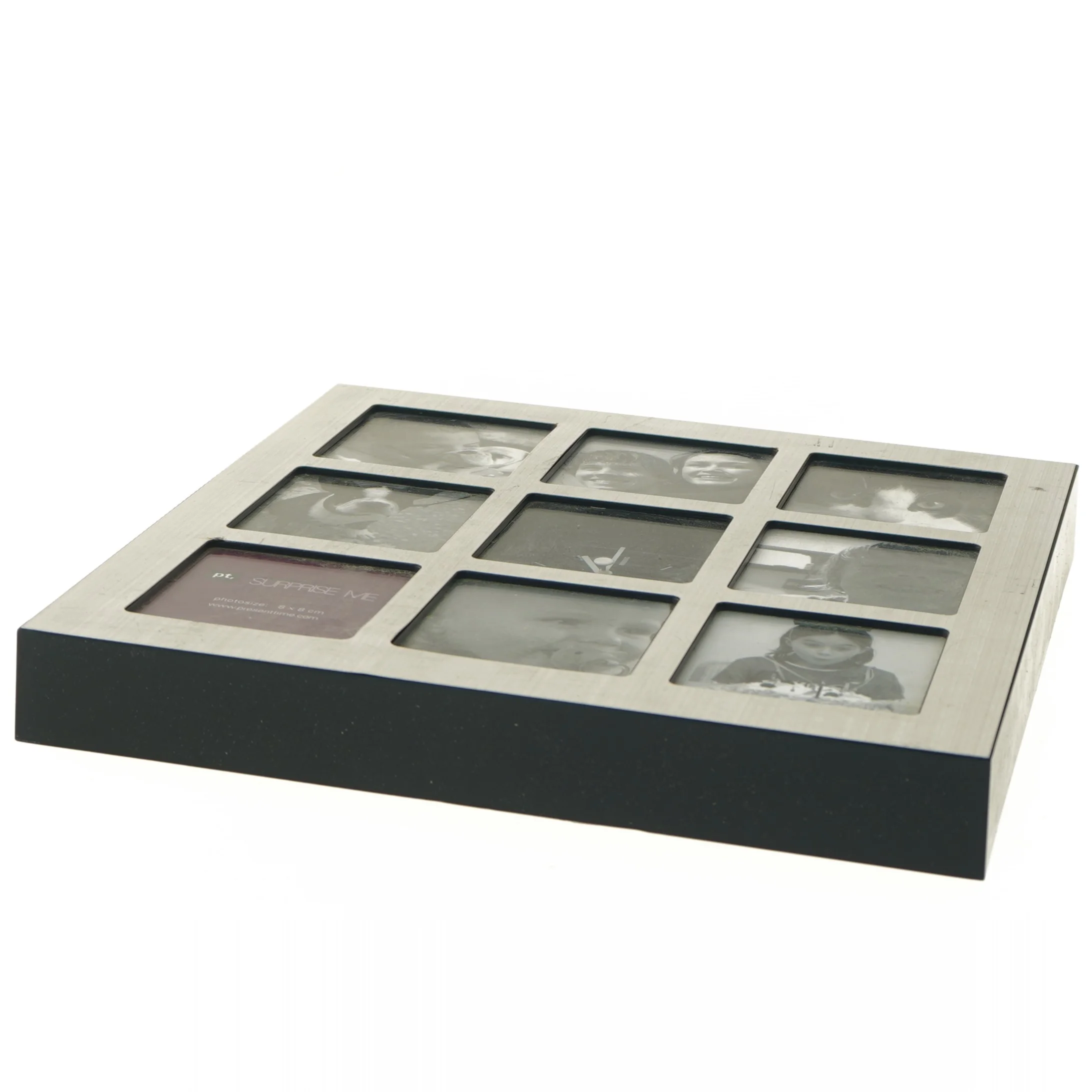 Billedramme med ur (str. 30x30x4 cm)